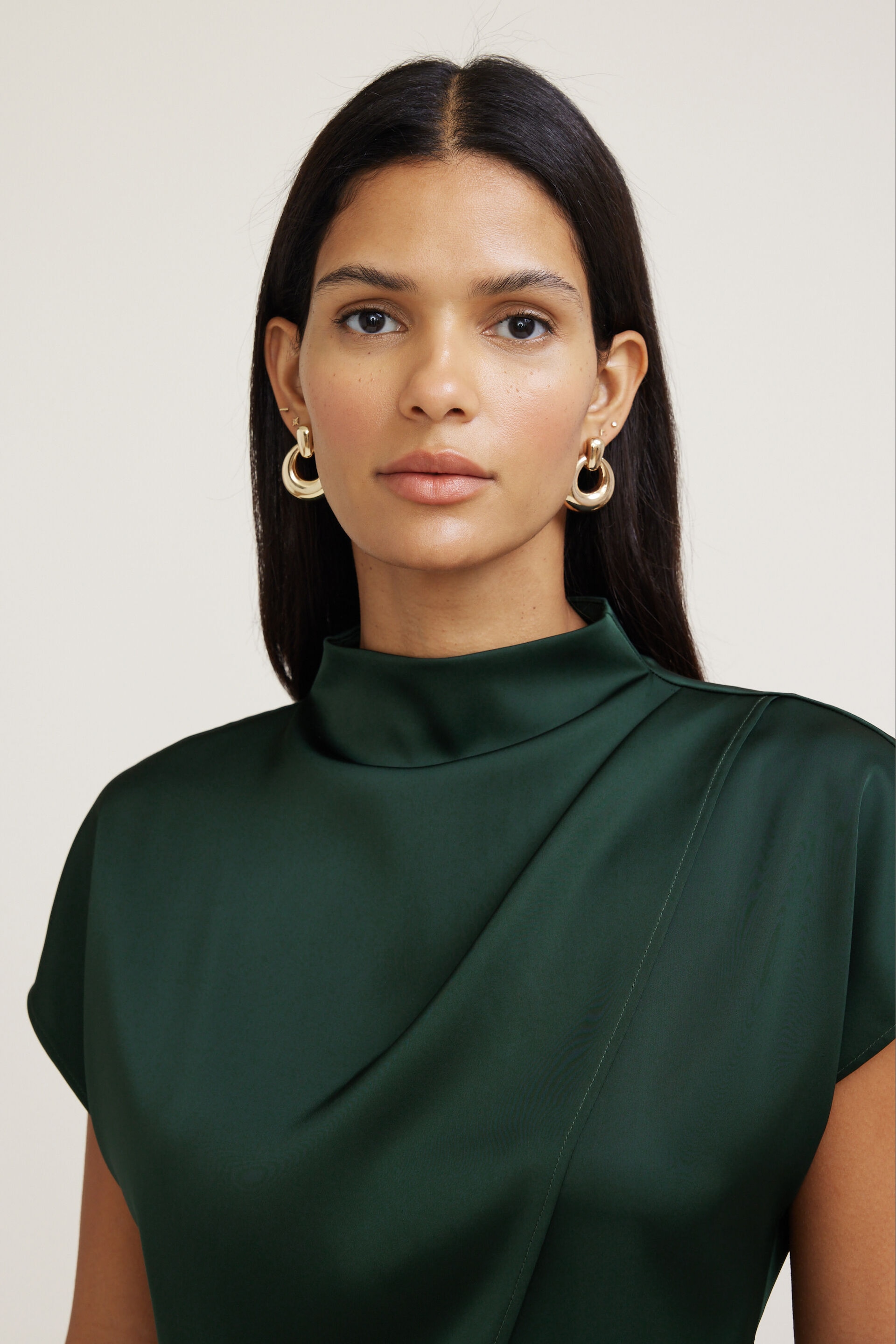 Layered Satin Blouse