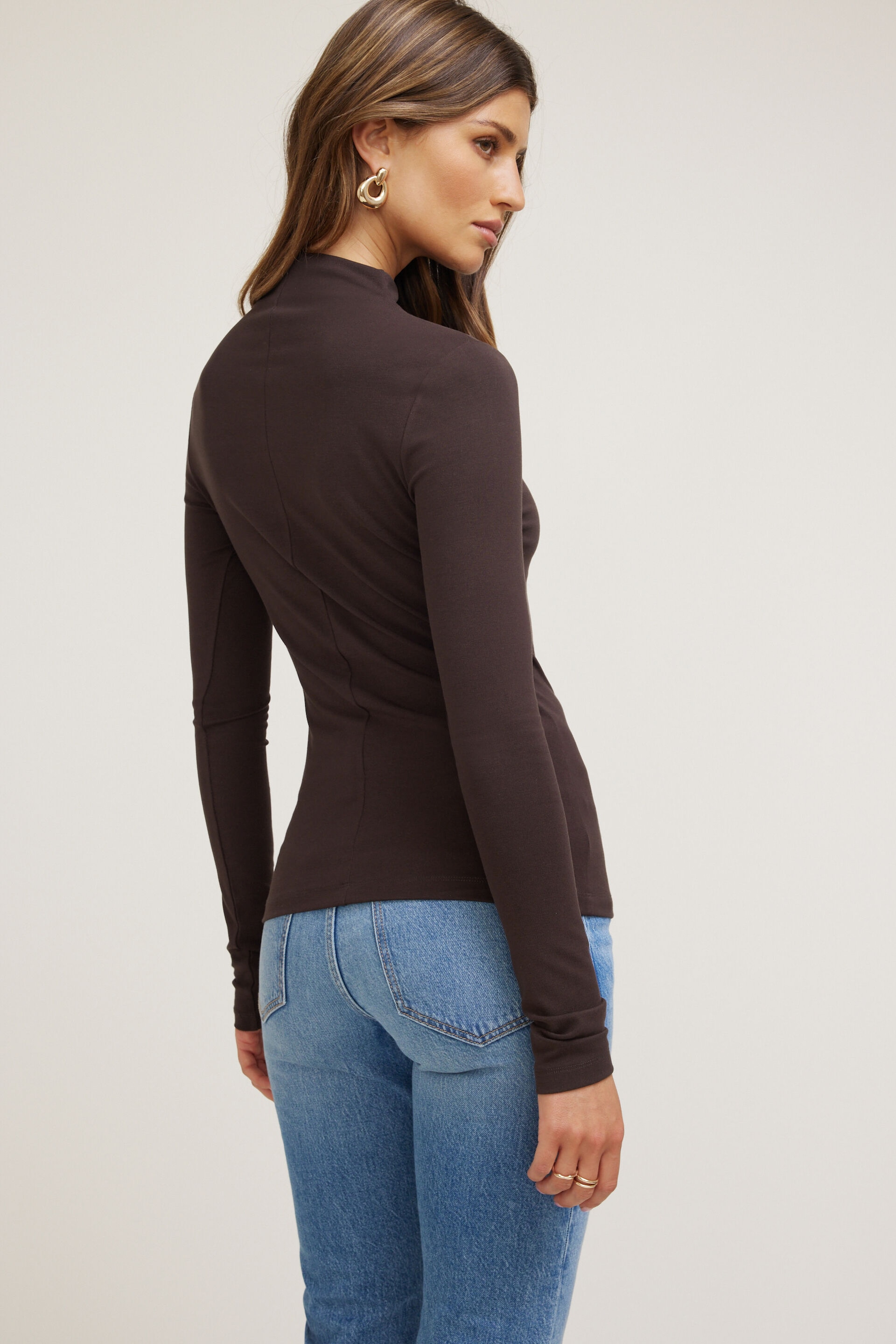 Mock Neck Long Sleeve Top
