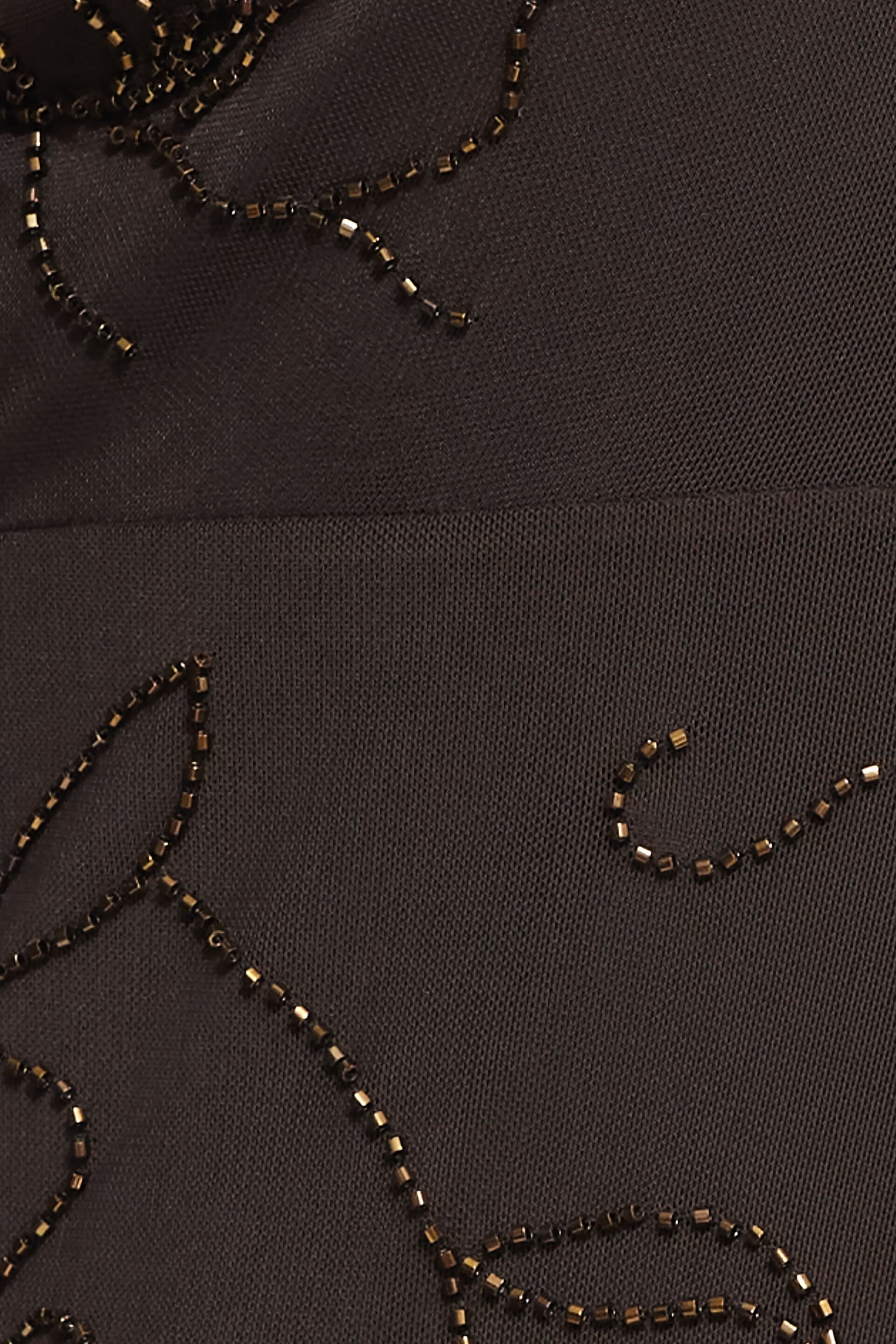 Beaded Mesh Mini Dress