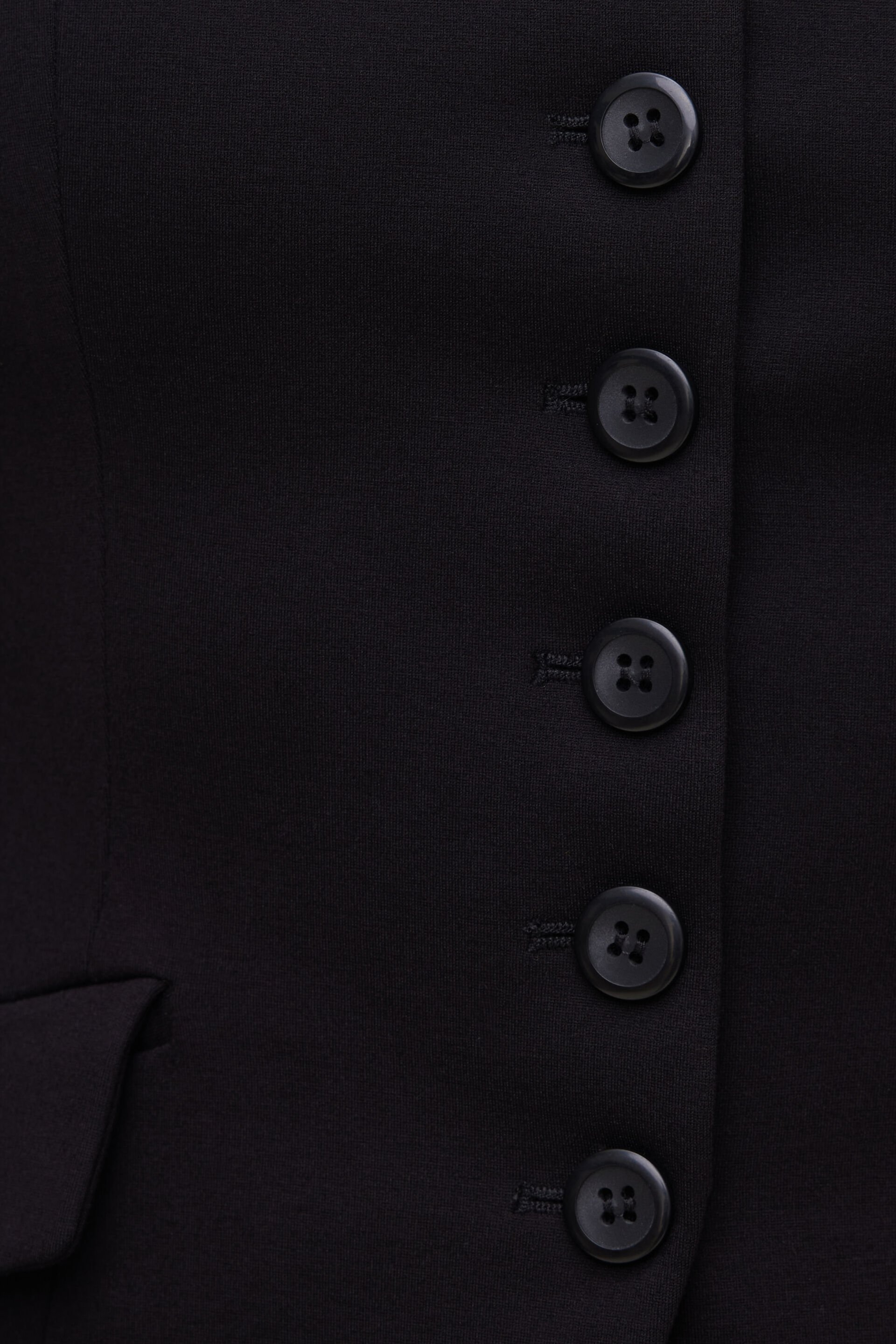 Veston en point de Rome à col bateau