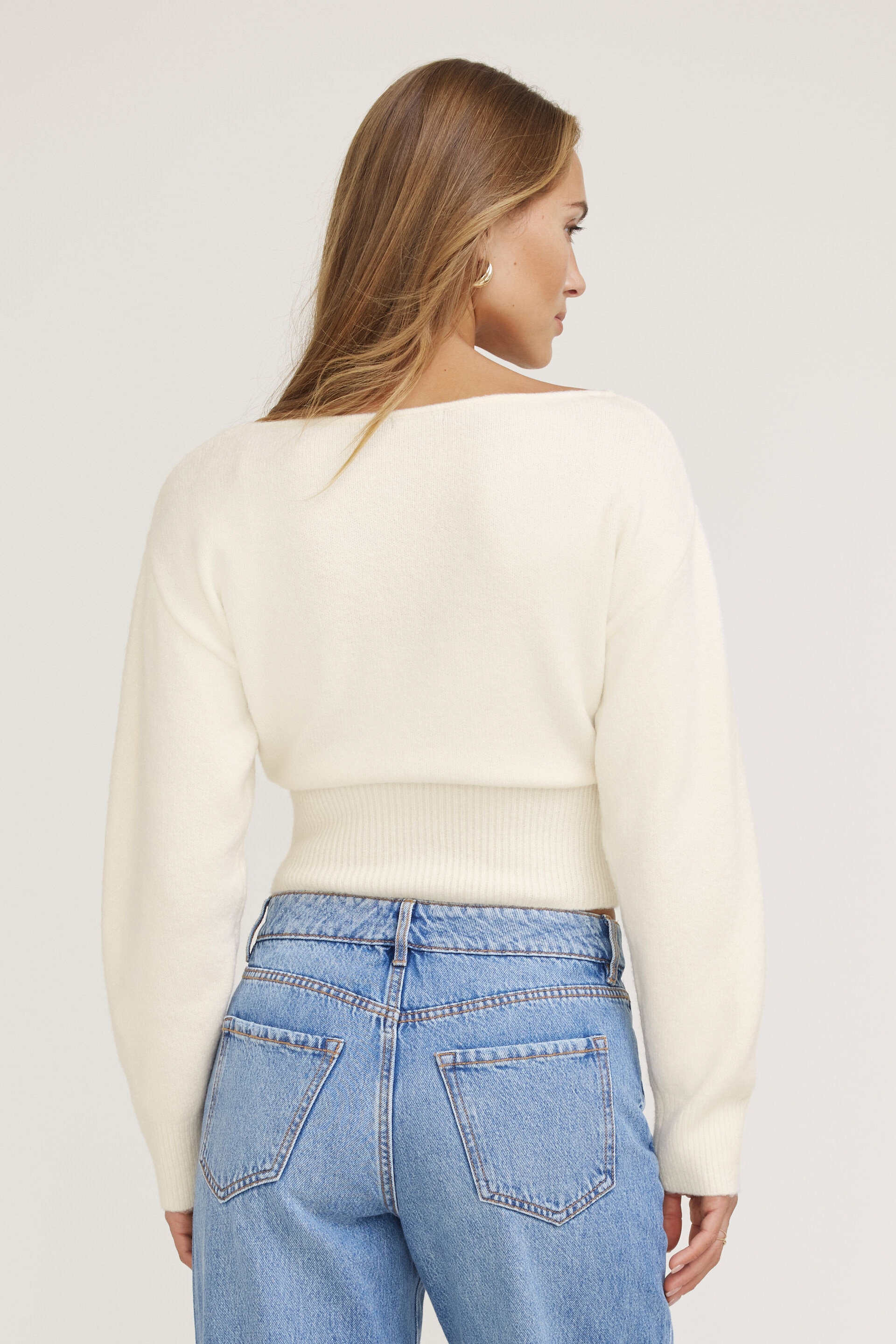 Juliet Cinched Boat Neck Sweater