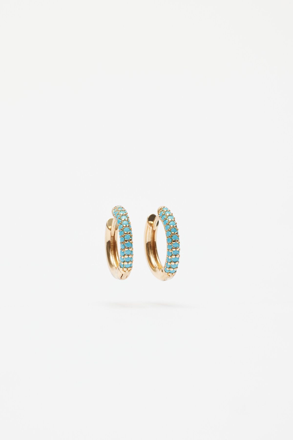 Dynamite Round Pave Hinge Earrings. 2