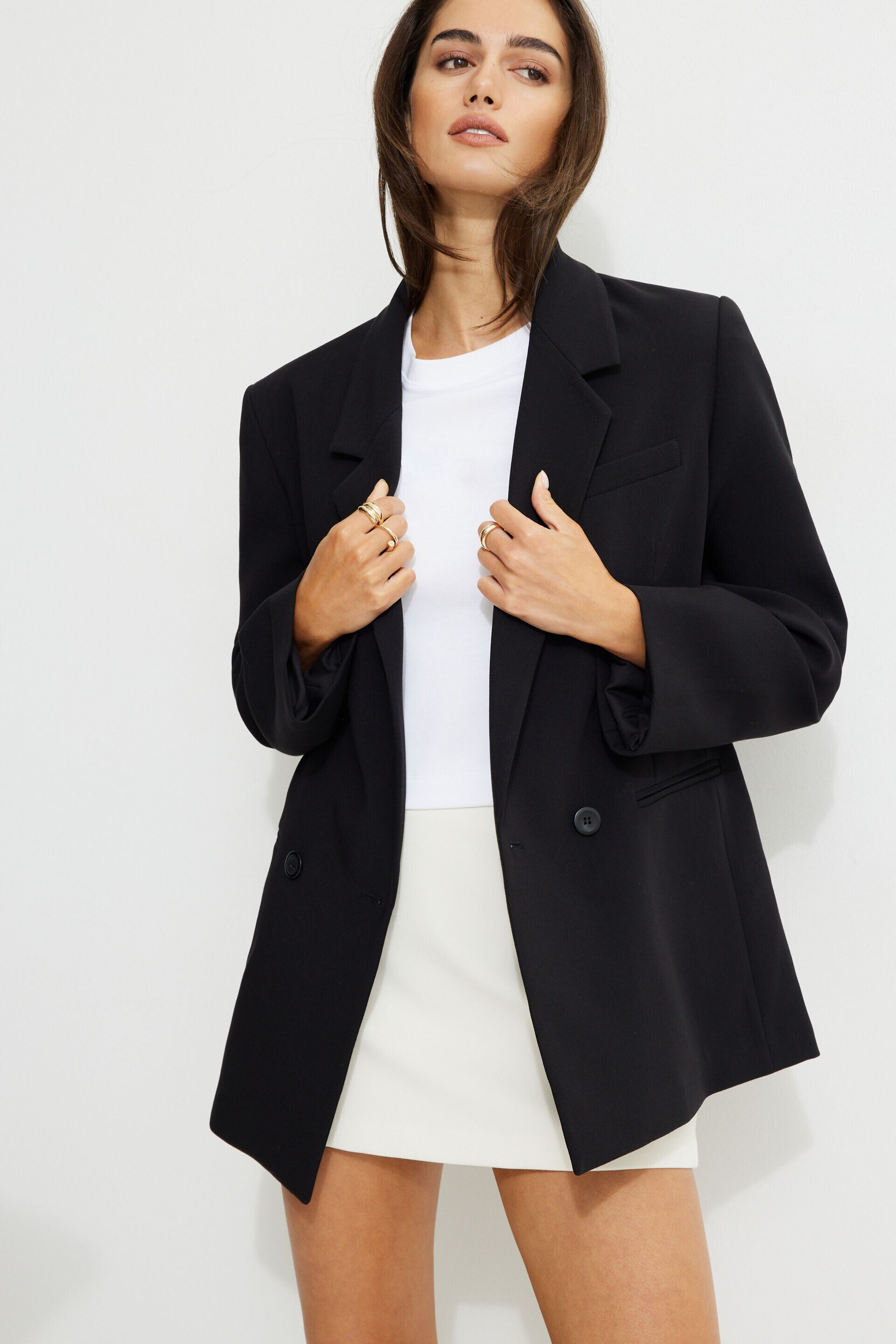 noa slim denim blazer