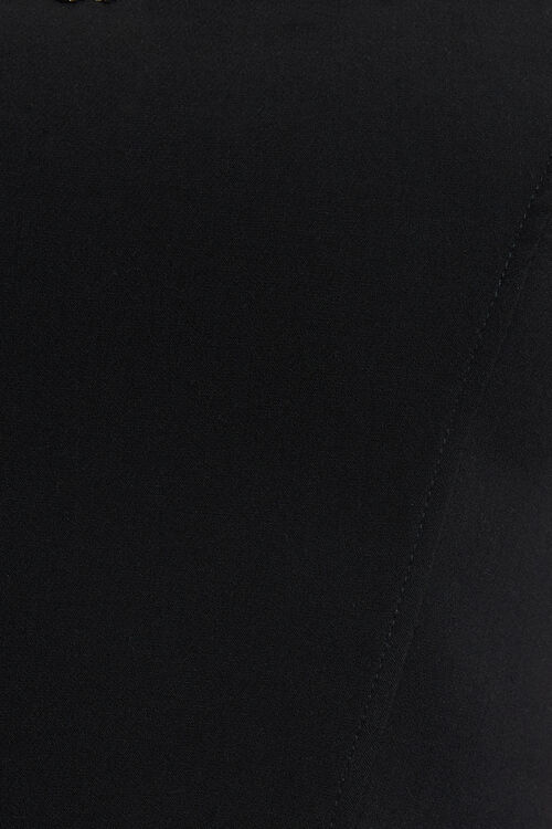 Alternative view # 3 of Dynamite Clearance Gemstone Peplum Corset Top in Jet Black