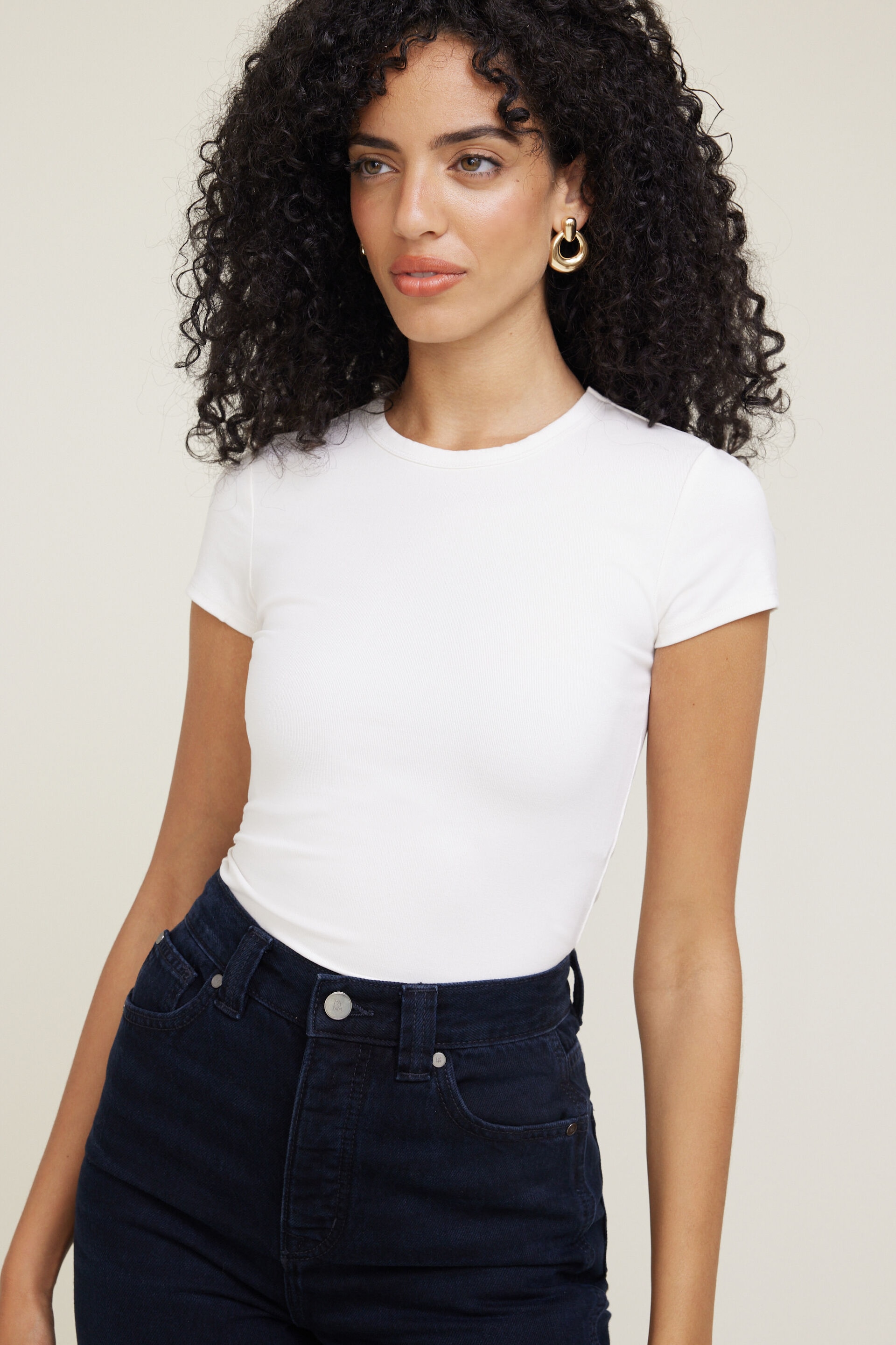 T-shirt à col rond Rumi