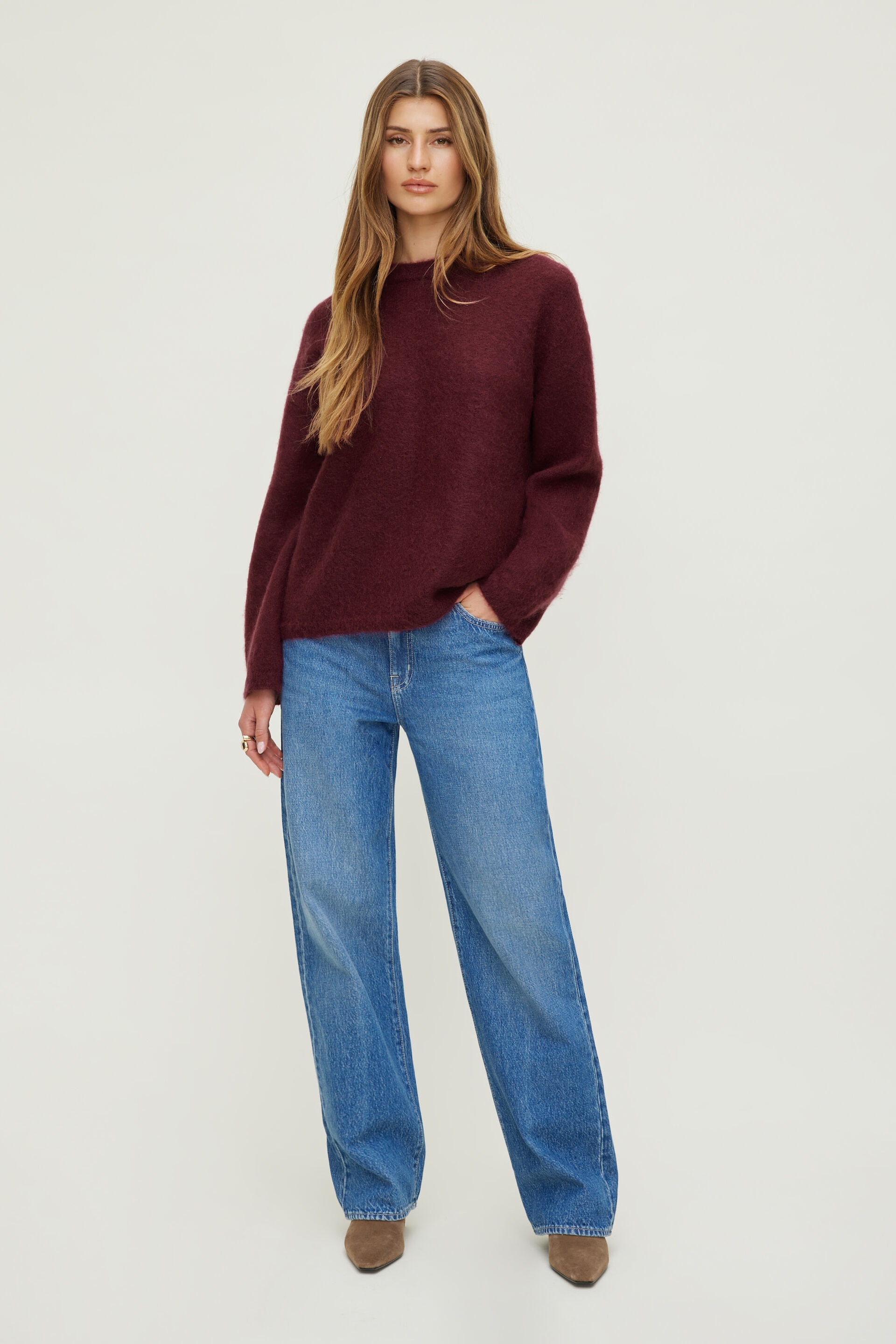 Premium Hairy Mohair Wide Sleeve Sweater