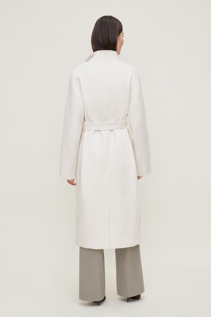 Belted Wool Wrap Coat