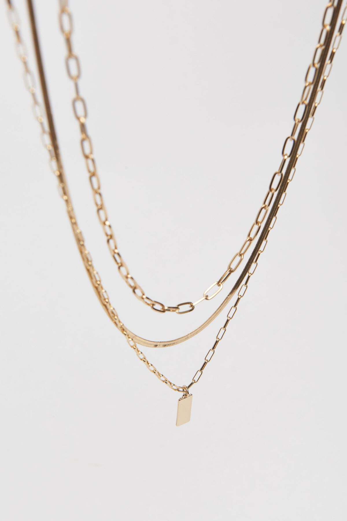 Layered Paperclip & Pendant Necklace Dynamite