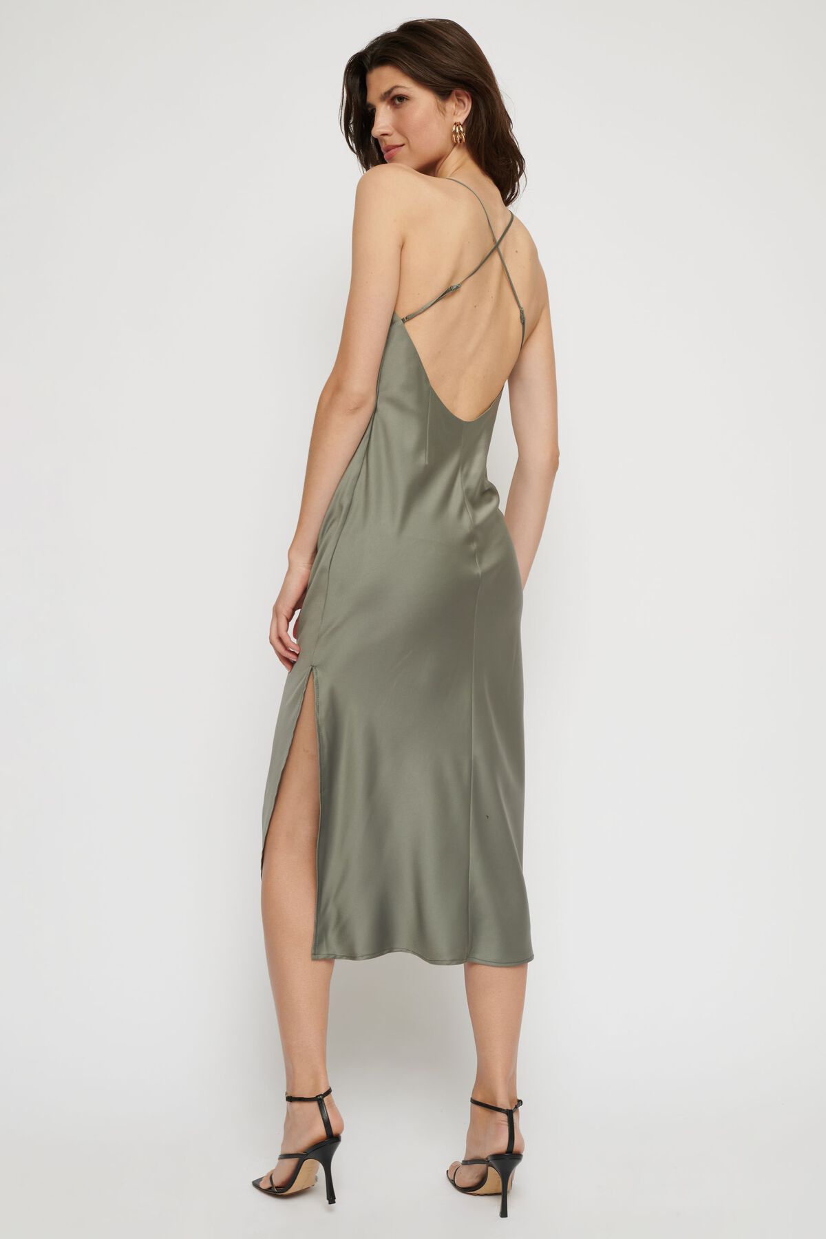 Dynamite Cowl Neck Satin Dress. 5 Dynamite Cowl Neck Satin Dress. 5