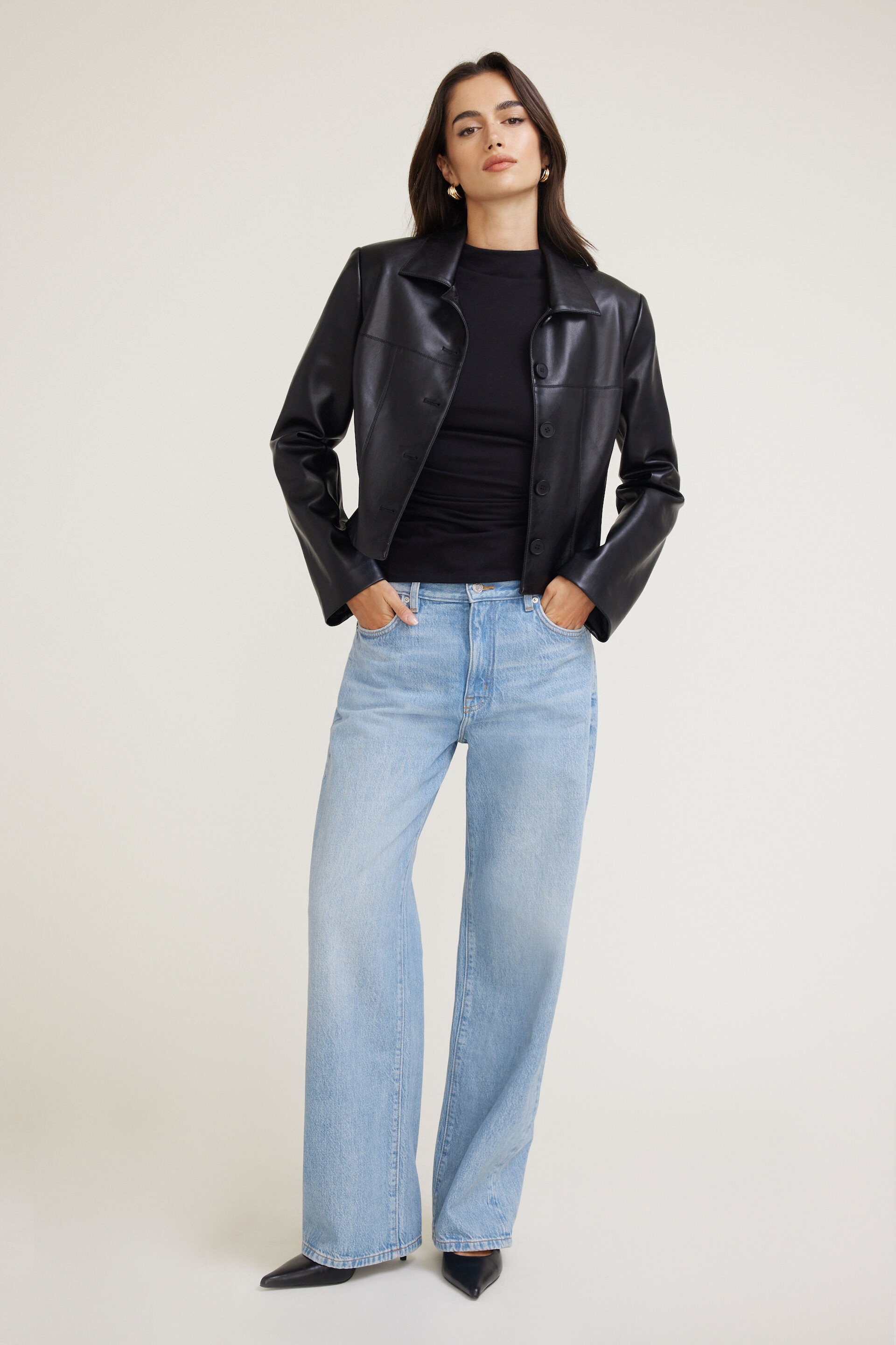 Jean ample Sydney à taille mi-haute