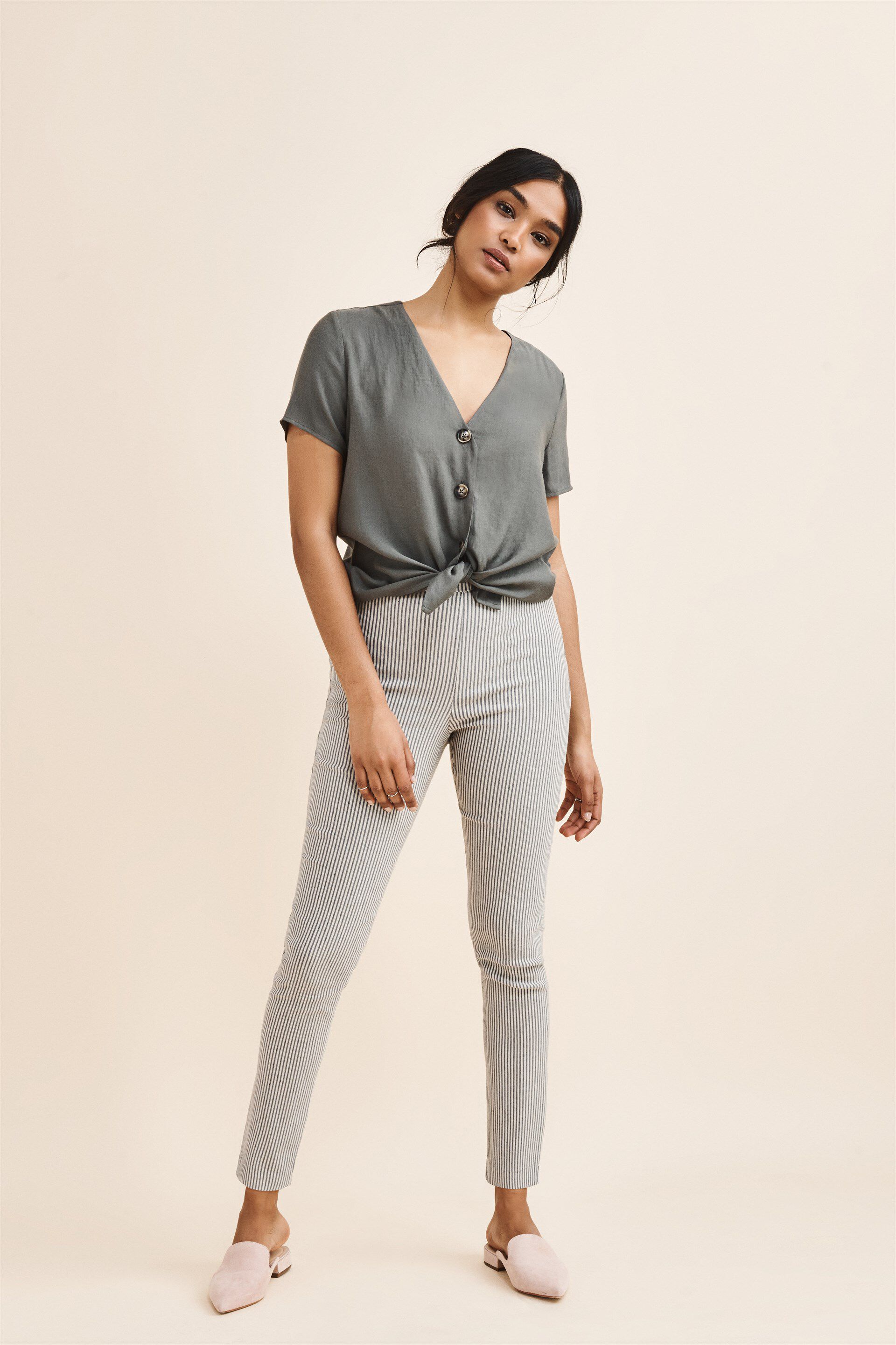 dynamite striped pants