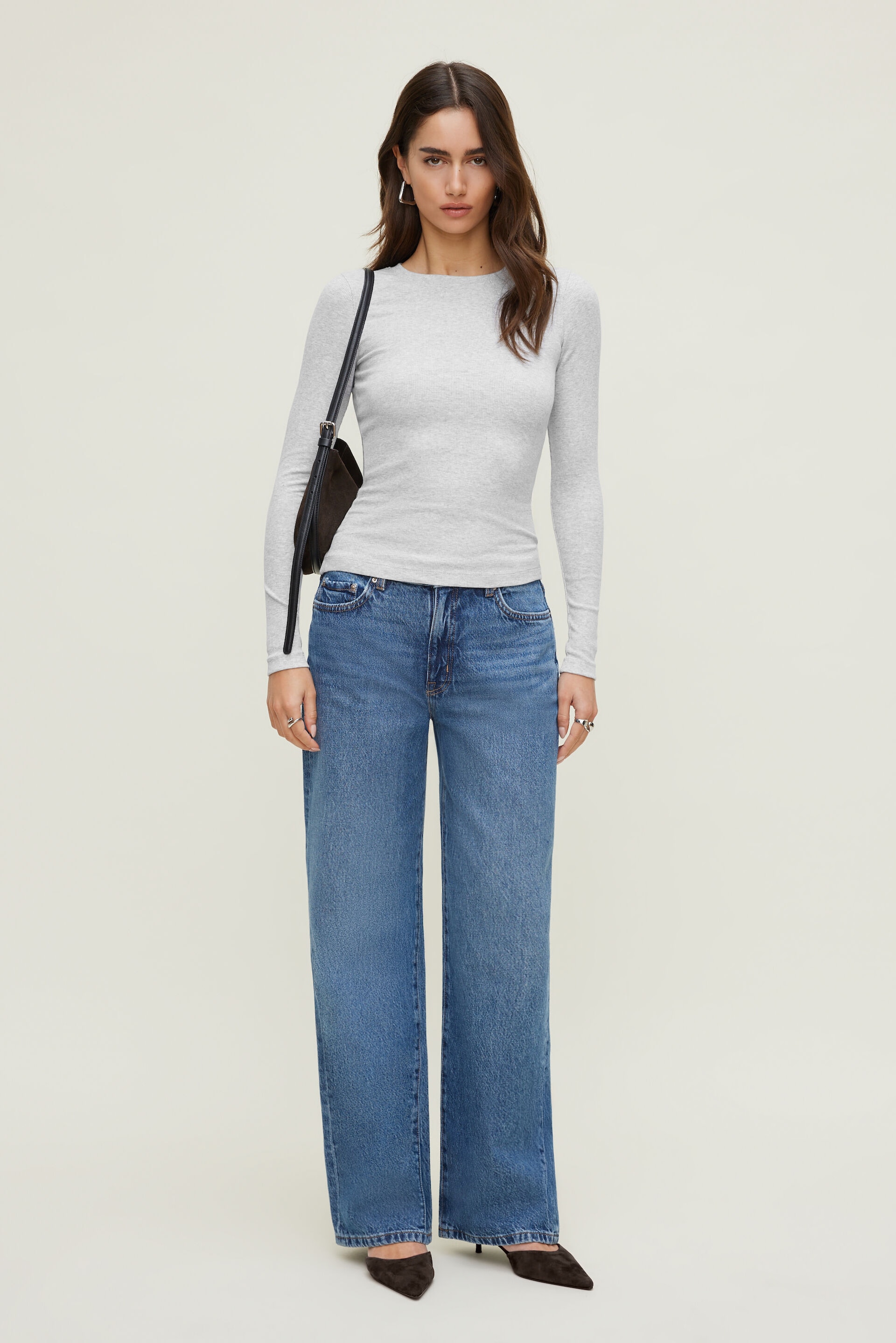 T-shirt côtelée à manches longues Tedi