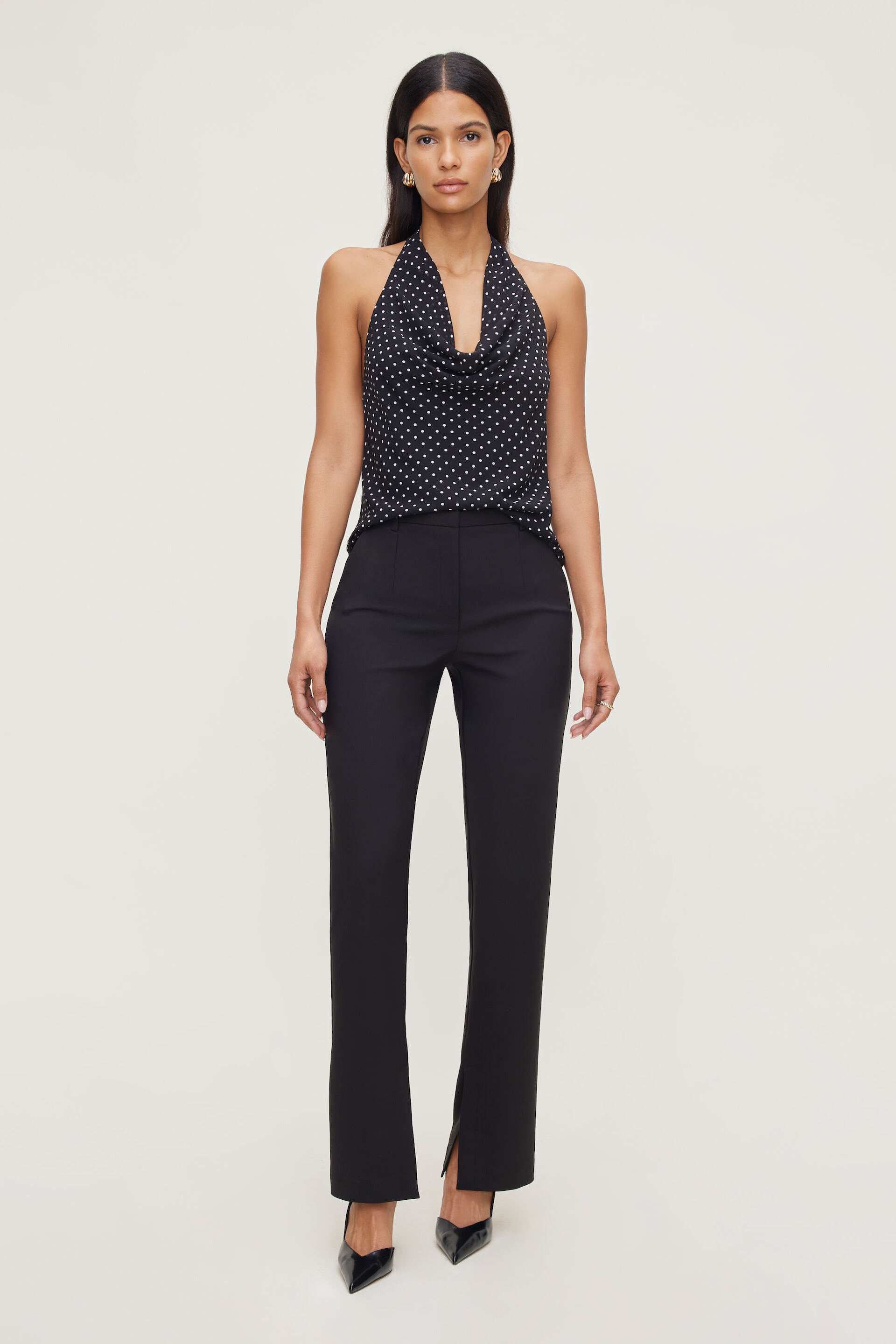 Polka Dot Halter Blouse