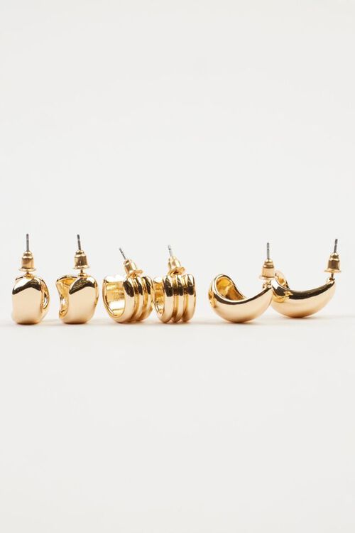 3-Pack Chunky Hoop Earrings Yellow Dynamite