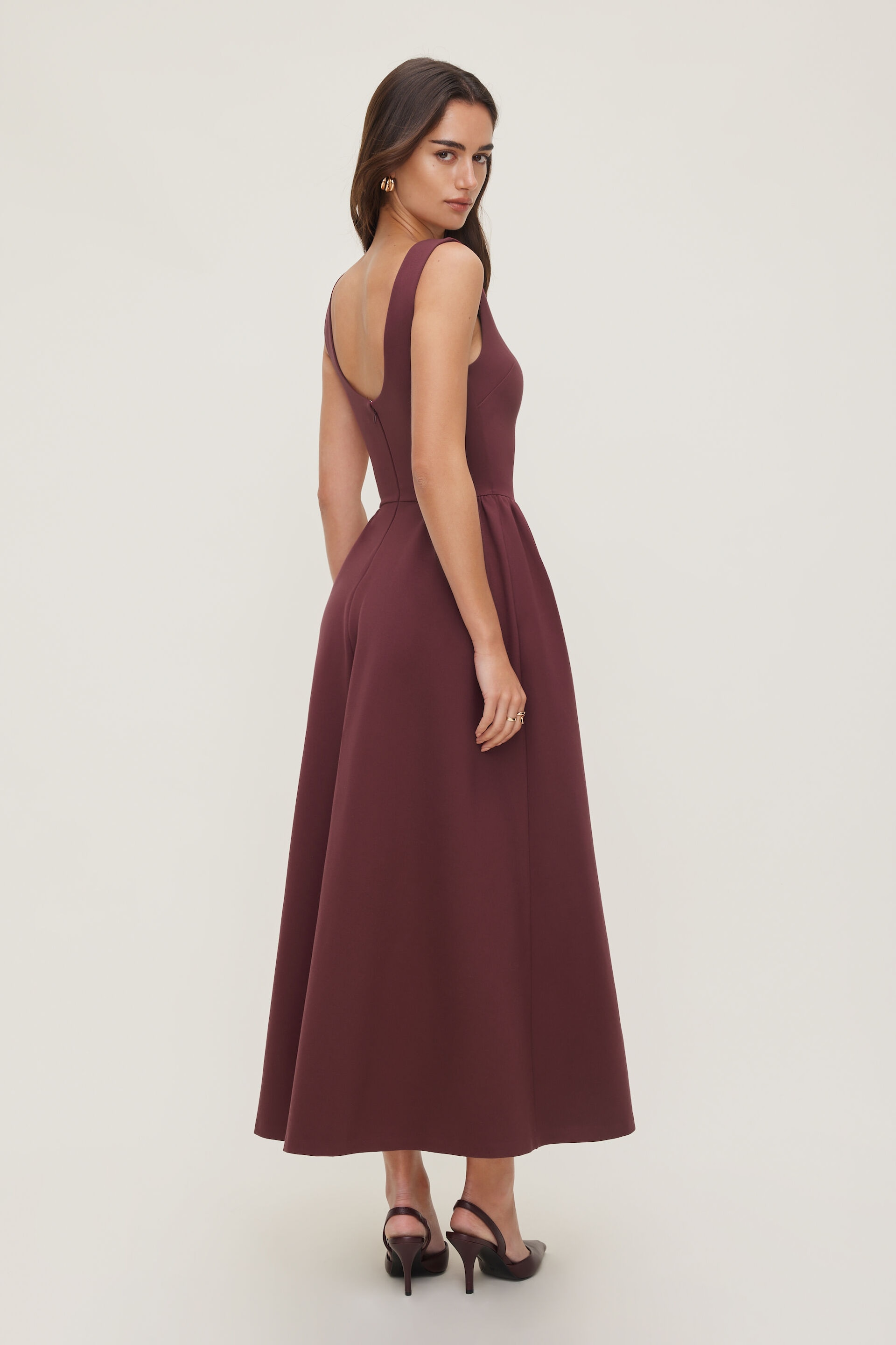 Iris Flared Ponte Maxi Dress
