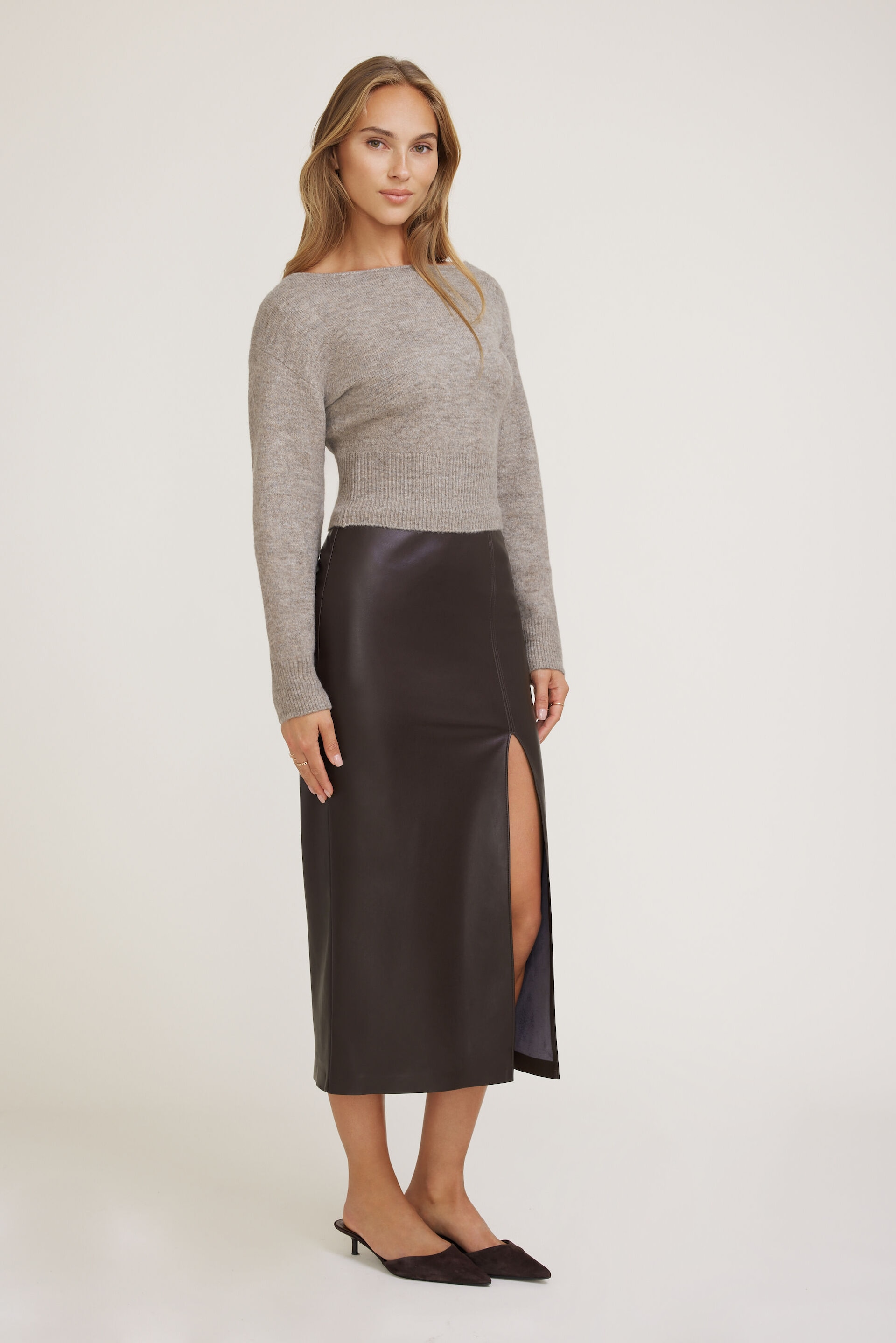 Juliet Cinched Boat Neck Sweater