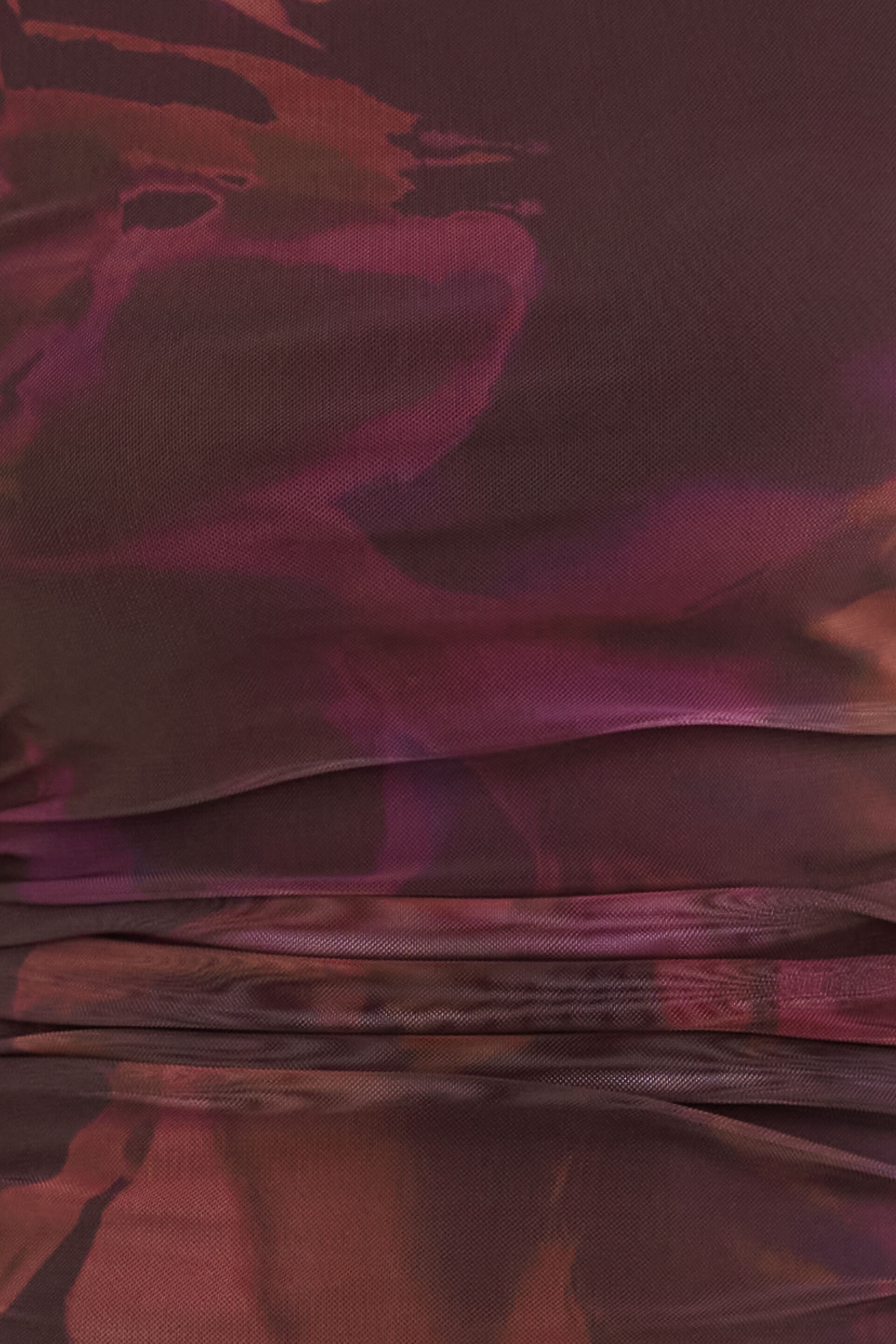 Haut imprimé à manches cap en maille