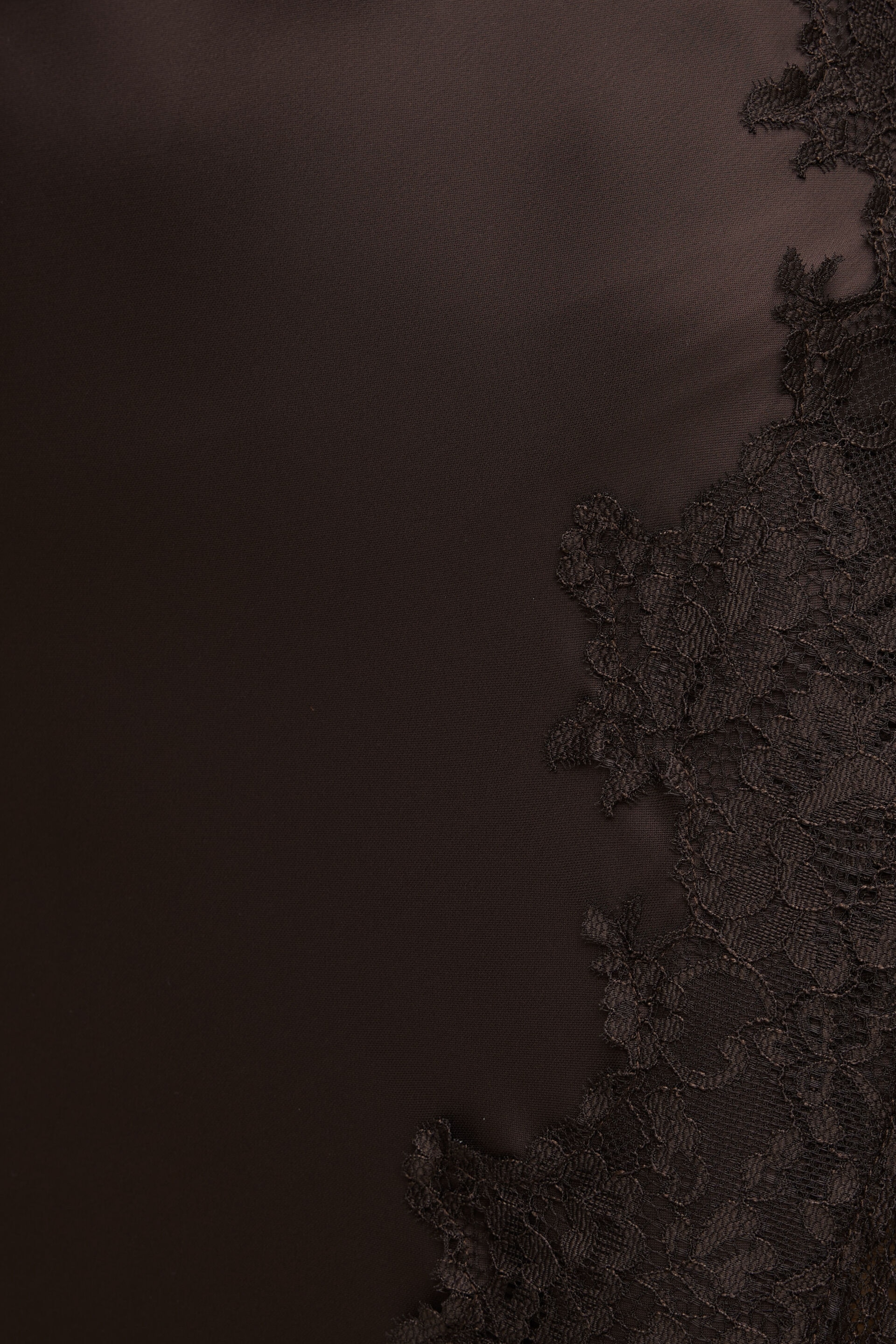 Lace Trim Satin Maxi Dress