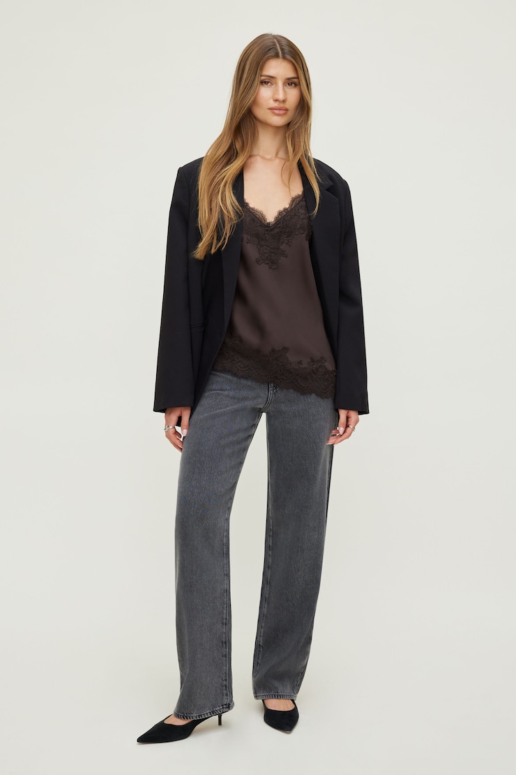 ｍｉｋａ Mika Mid Rise Relaxed Tencel™ Jeans Black | Dynamite