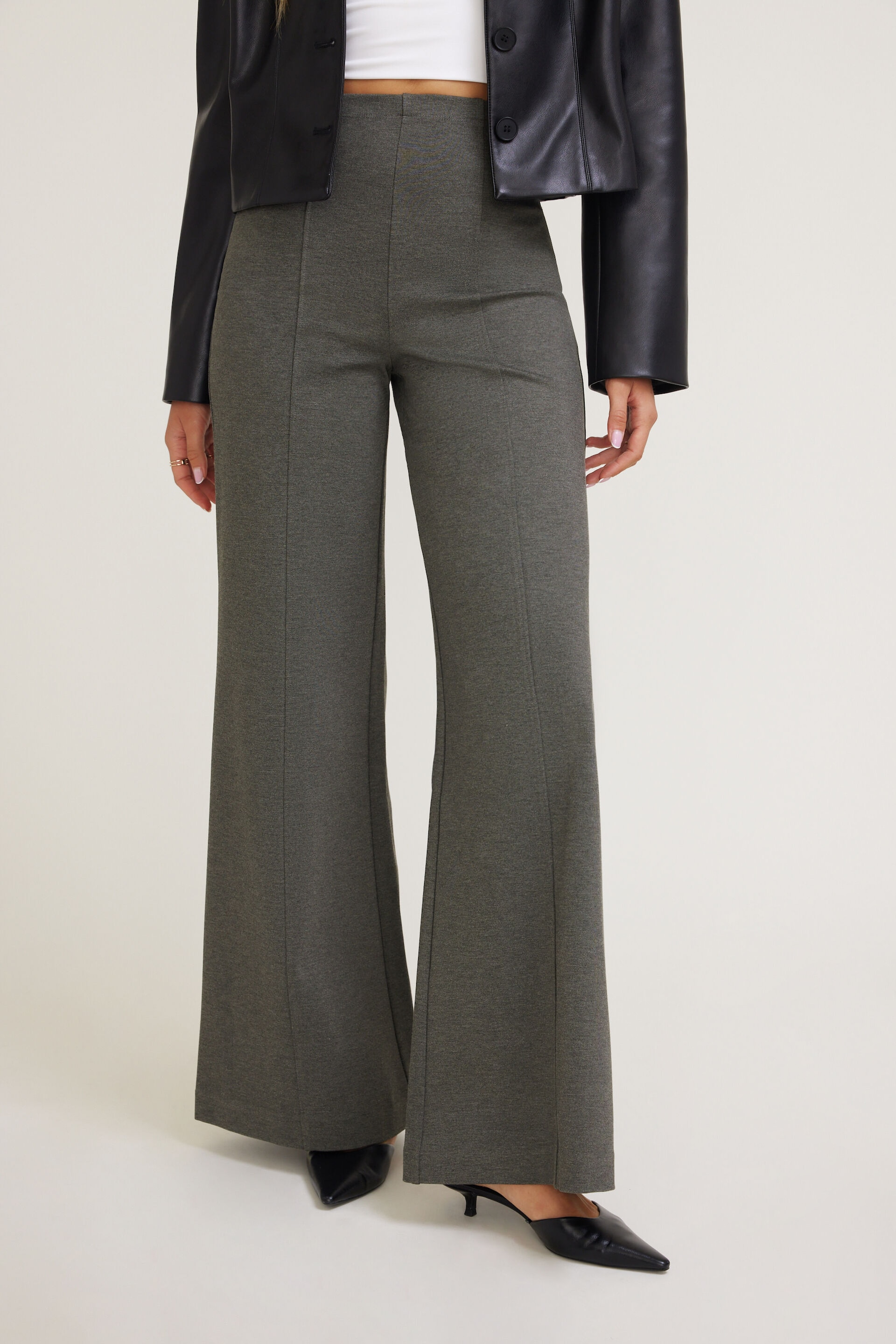 Wide Leg Ponte Pants