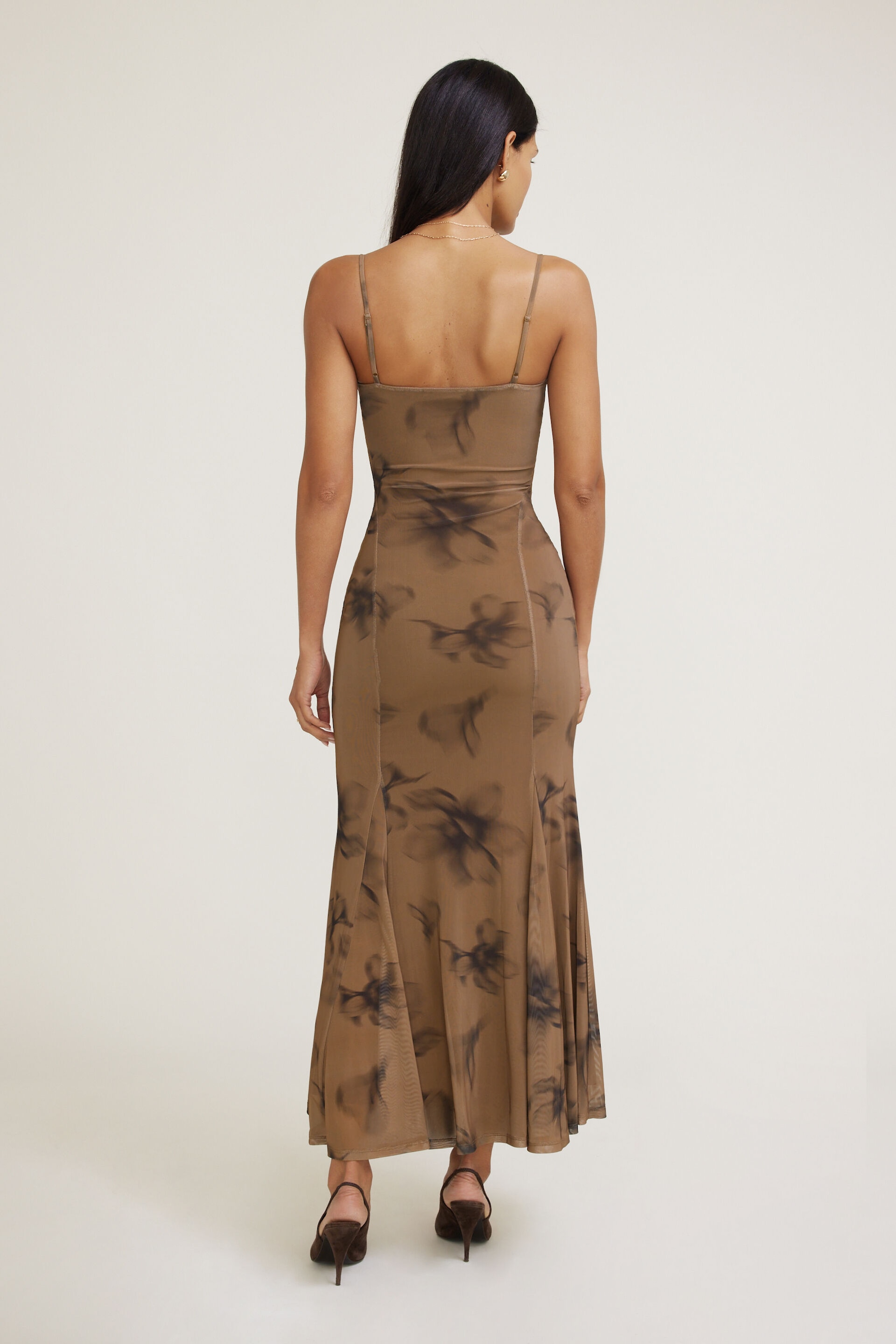 Robe maxi en maille Monet