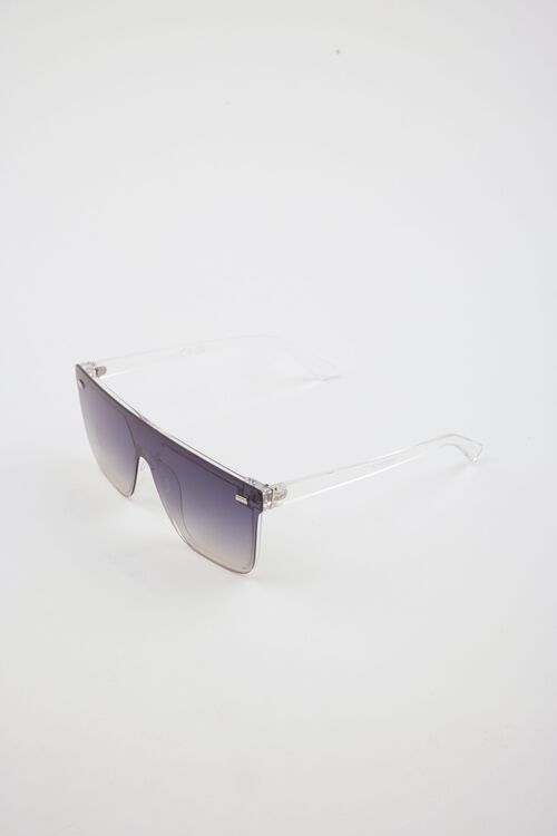 Alternative view # 2 of Dynamite Sunglasses Retro Aviator Sunglasses in Clear & Black 