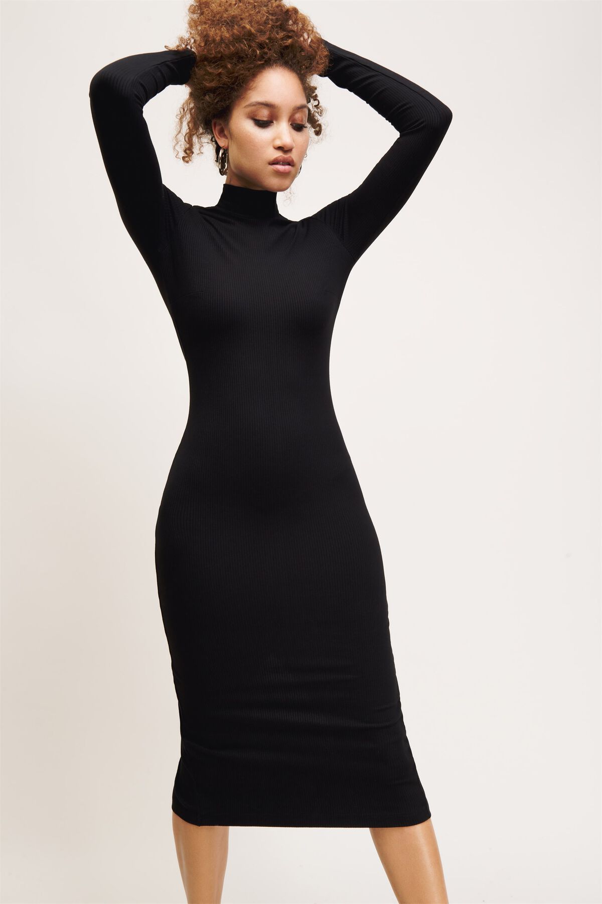 Midi Bodycon Turtleneck Dress Dynamite