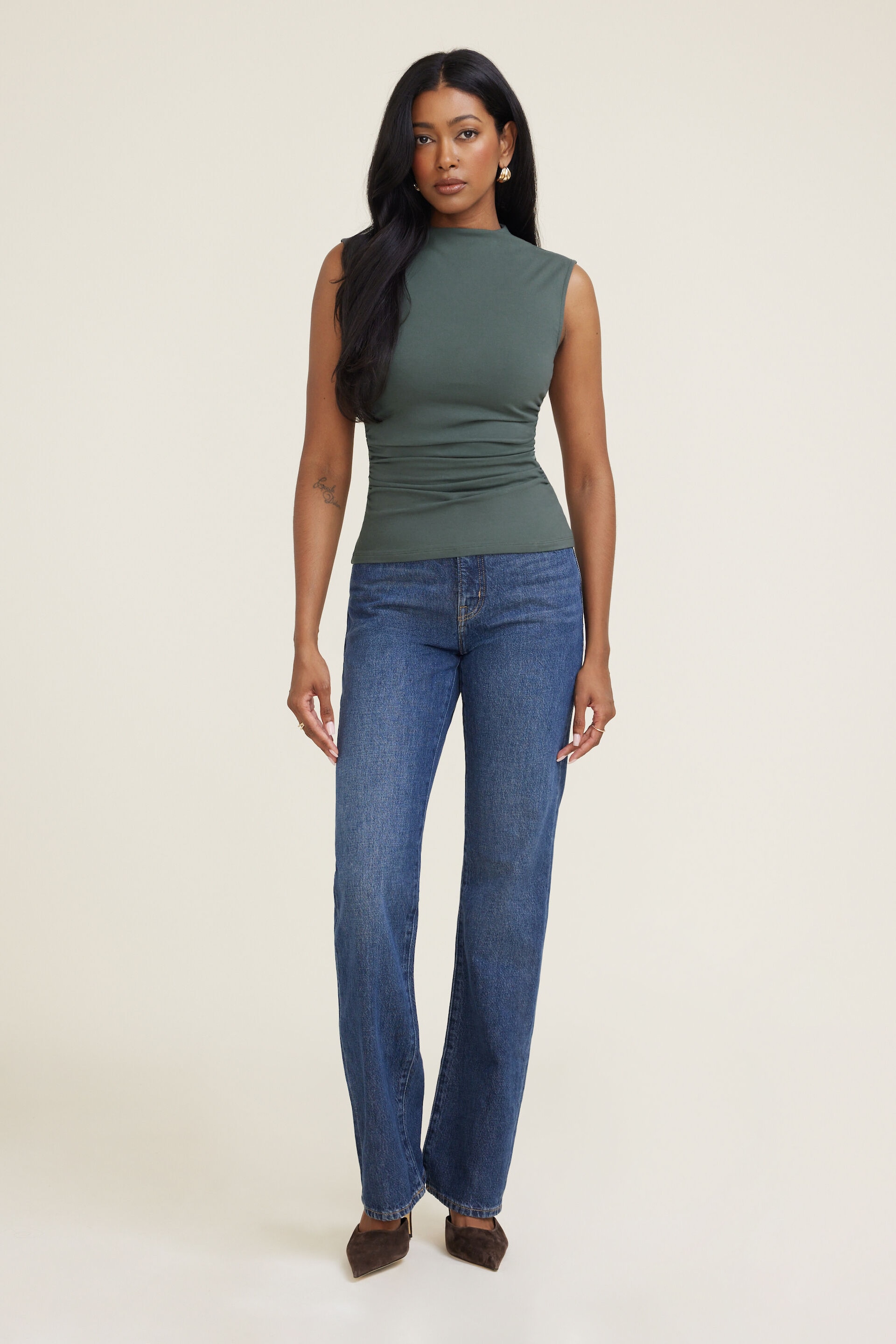 Pia Ribbed Tank Top Pink | Dynamite