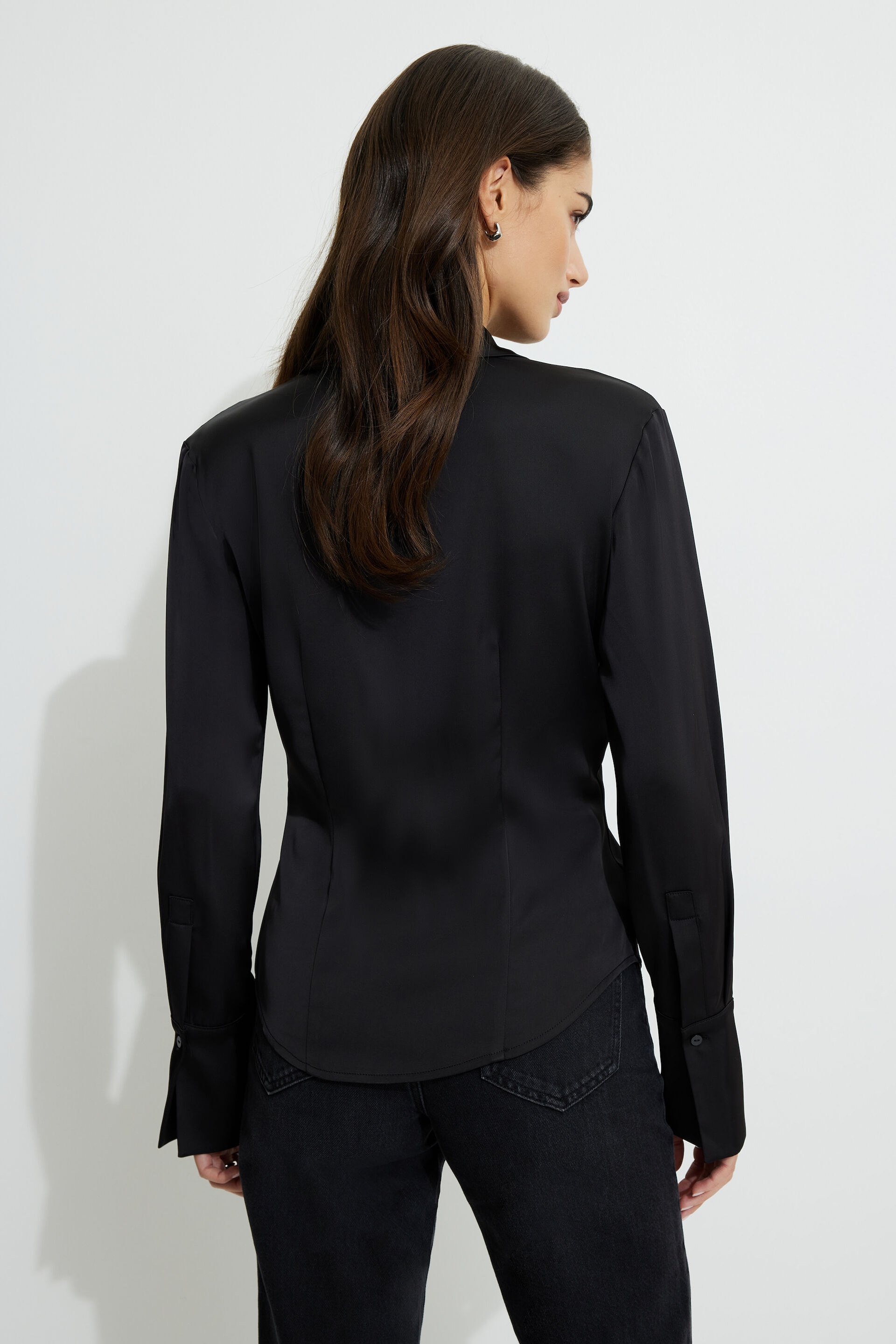 Chemise ajustée en satin Eva