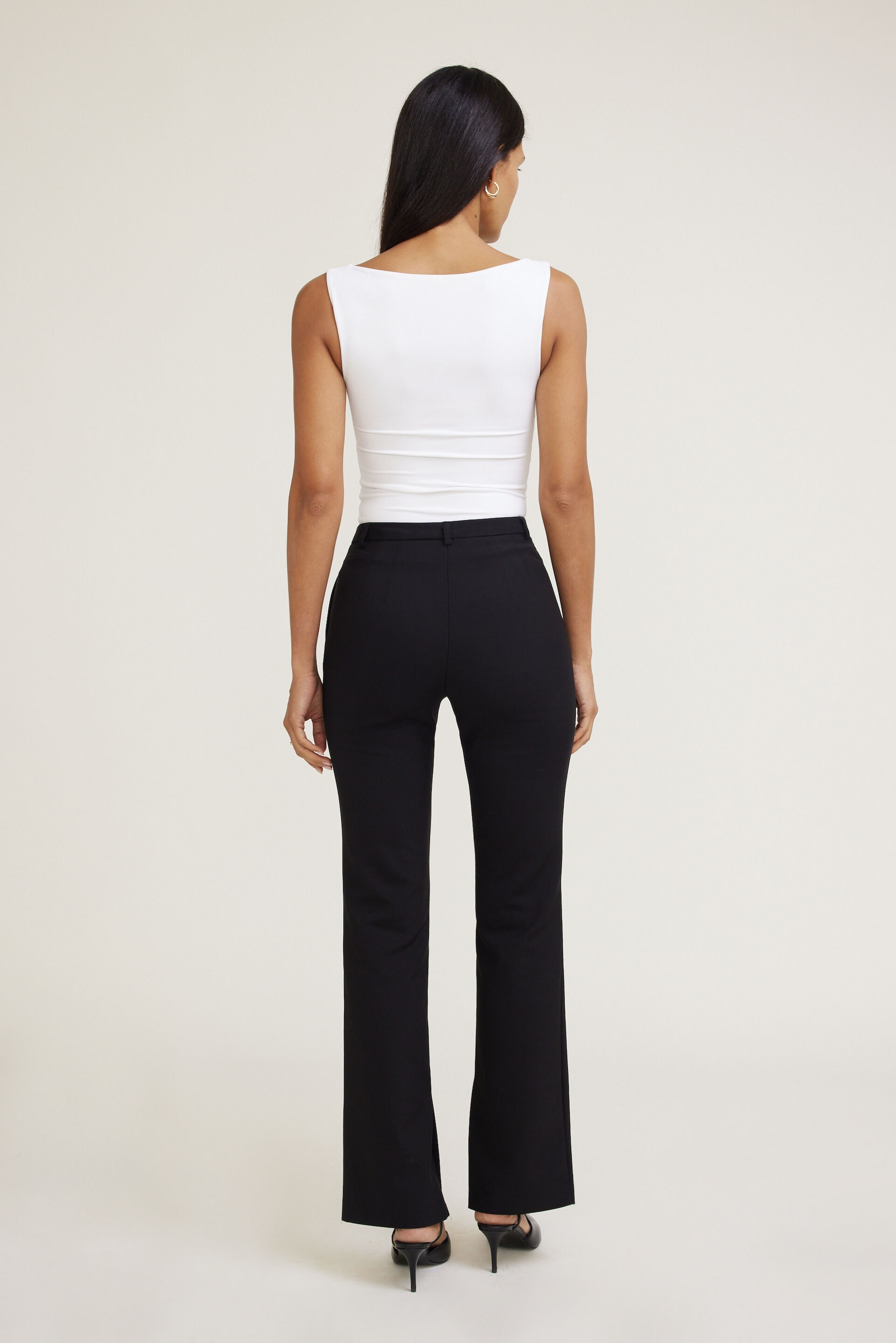 High Rise Slim Leg Pants