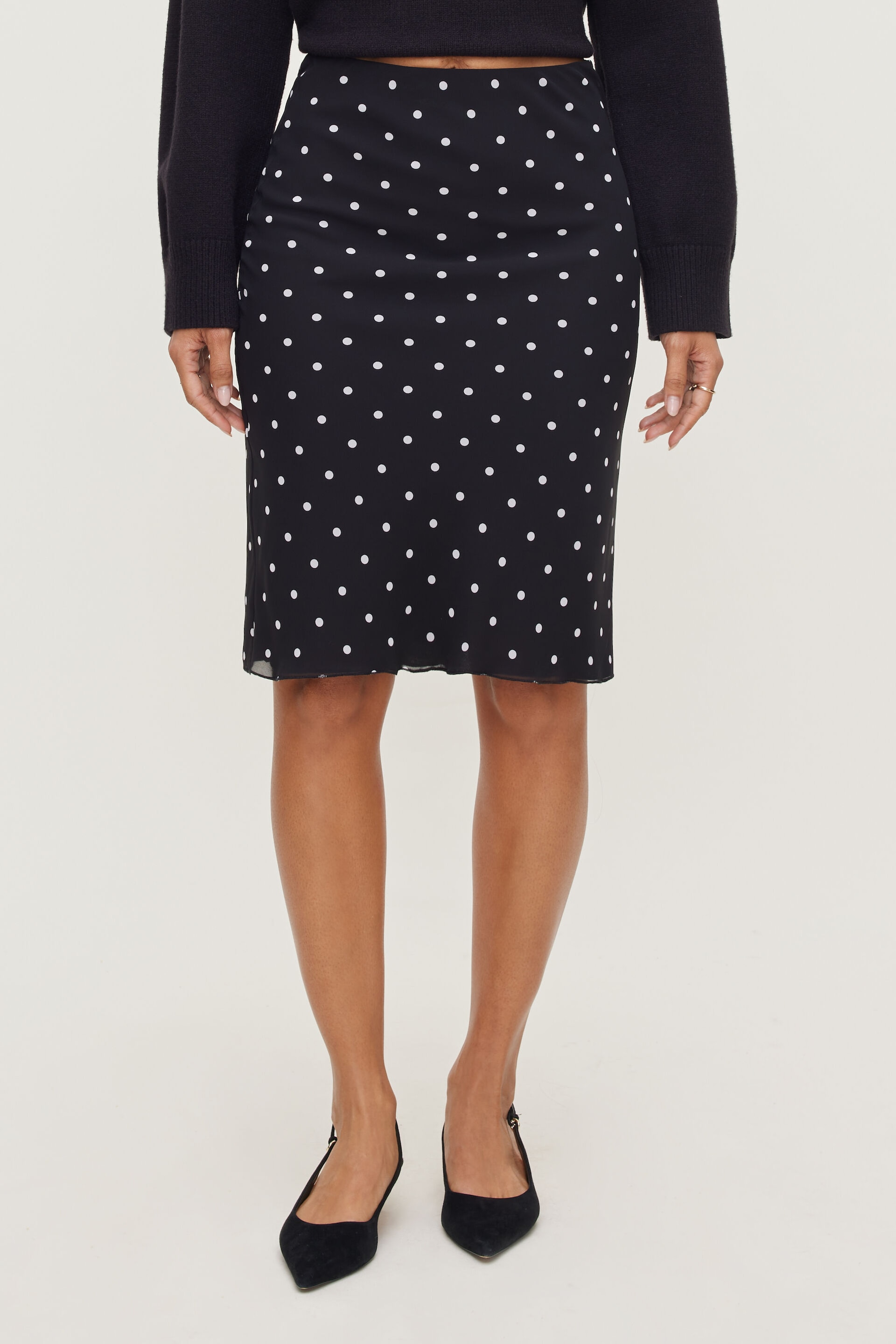 Polka Dot Midi Skirt