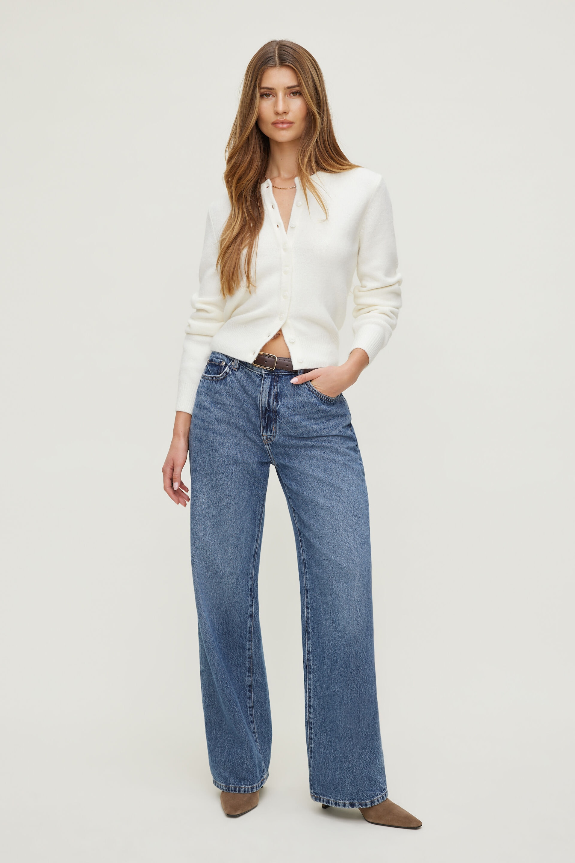 Cardigan à col rond Rebecca