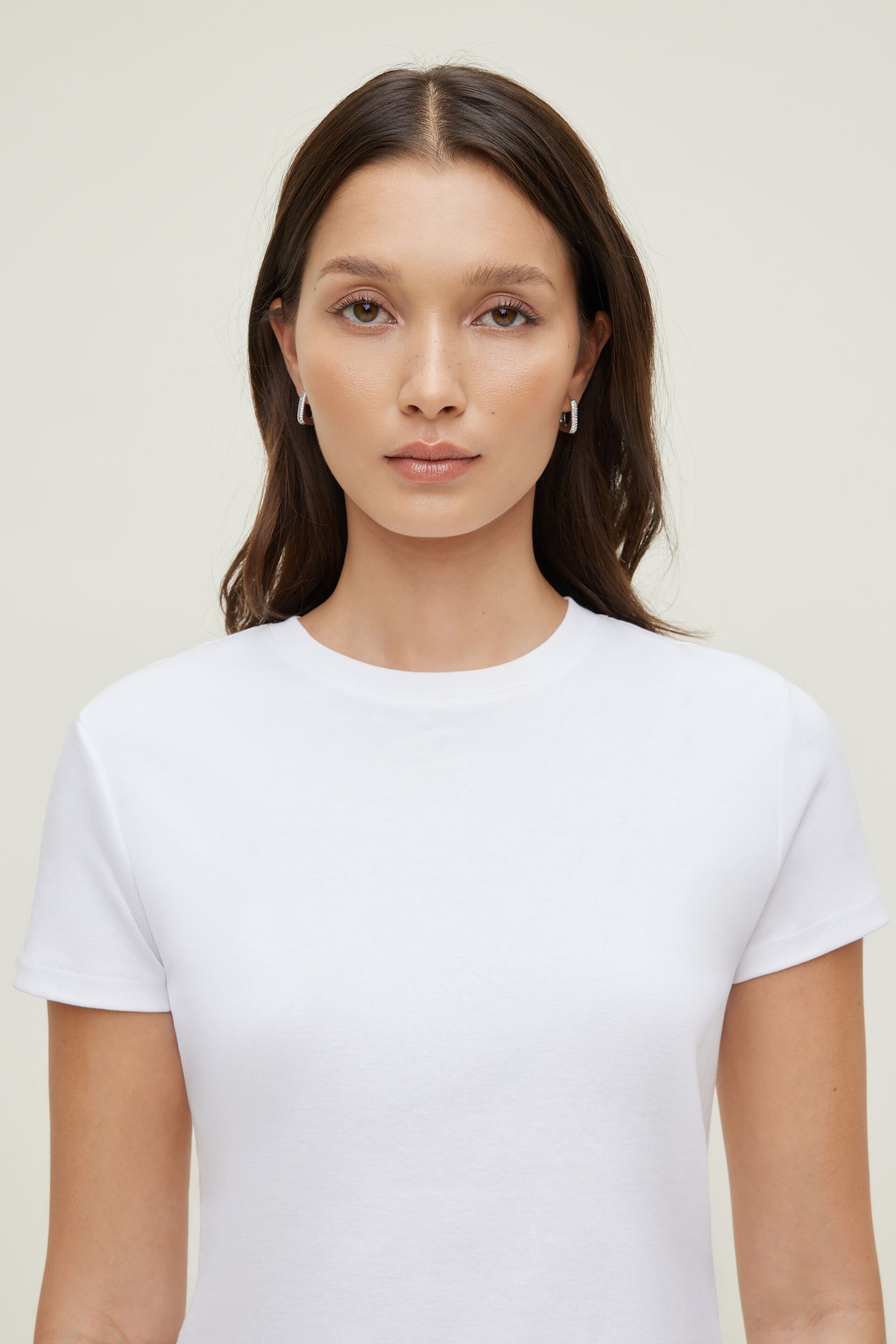 U Shaped Pavé Hoop Earrings