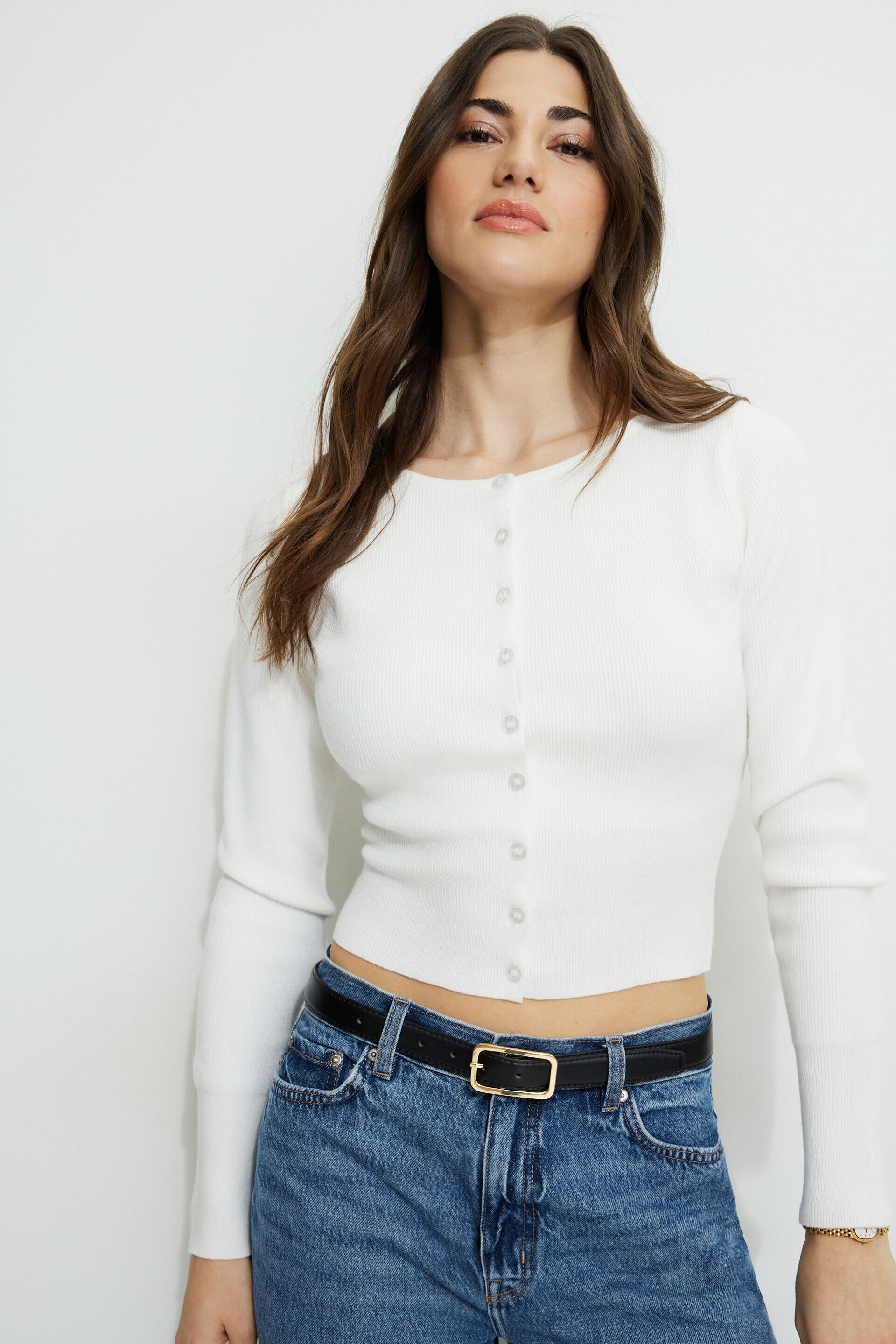 Ceinture mince en faux cuir à boucle rectangulaire et arrondie