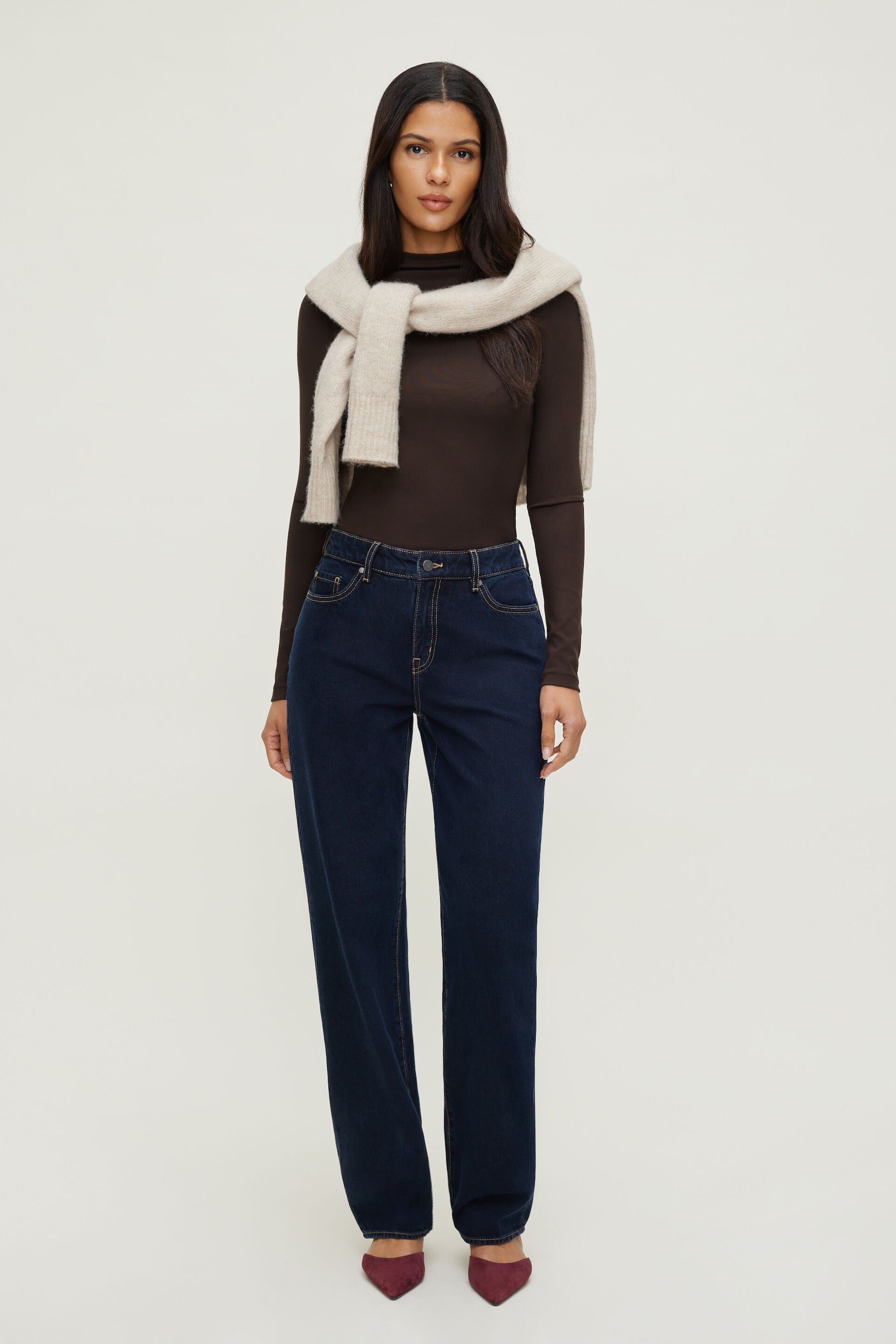 Mock Neck Long Sleeve Top