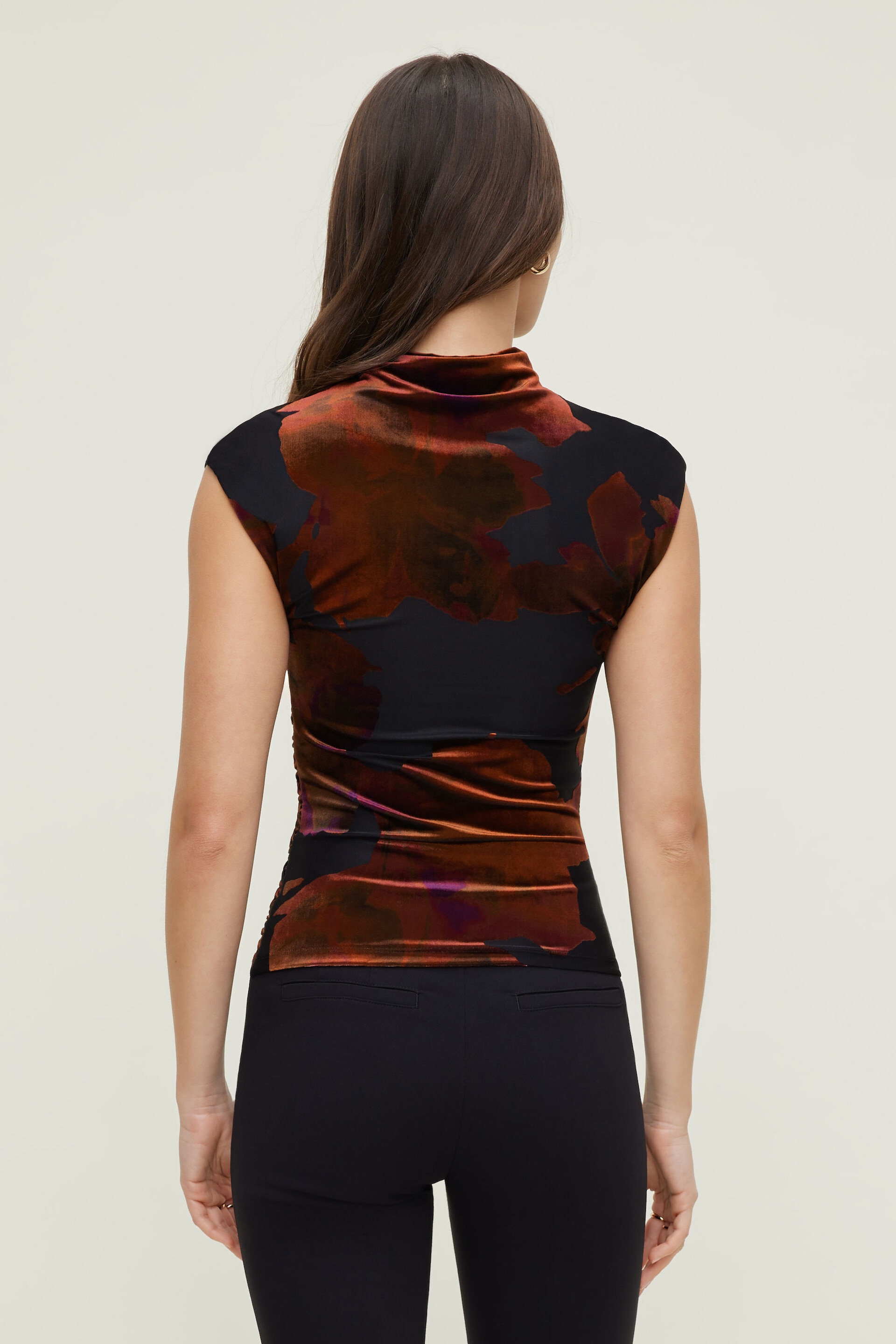 Burnout Cap Sleeve Top