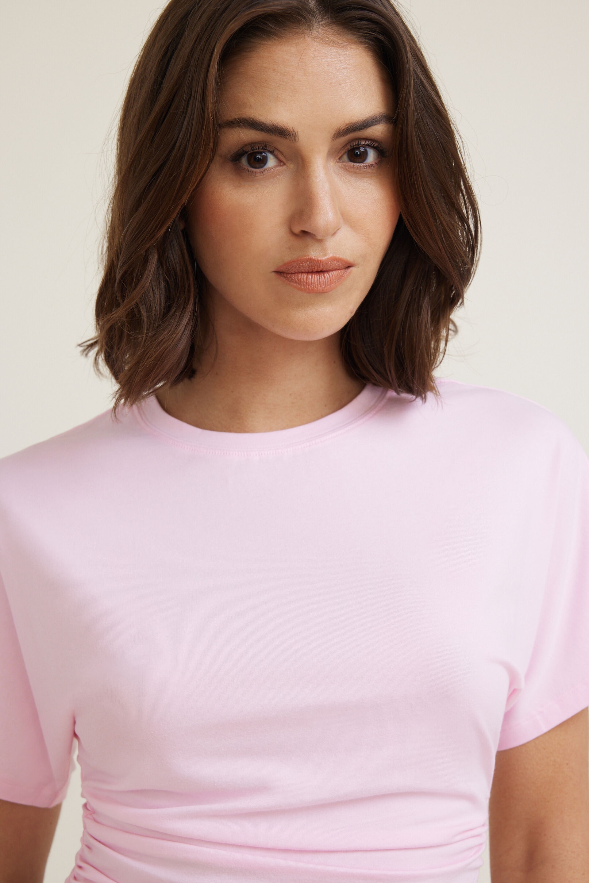 T-shirt froncé en jersey Andrea