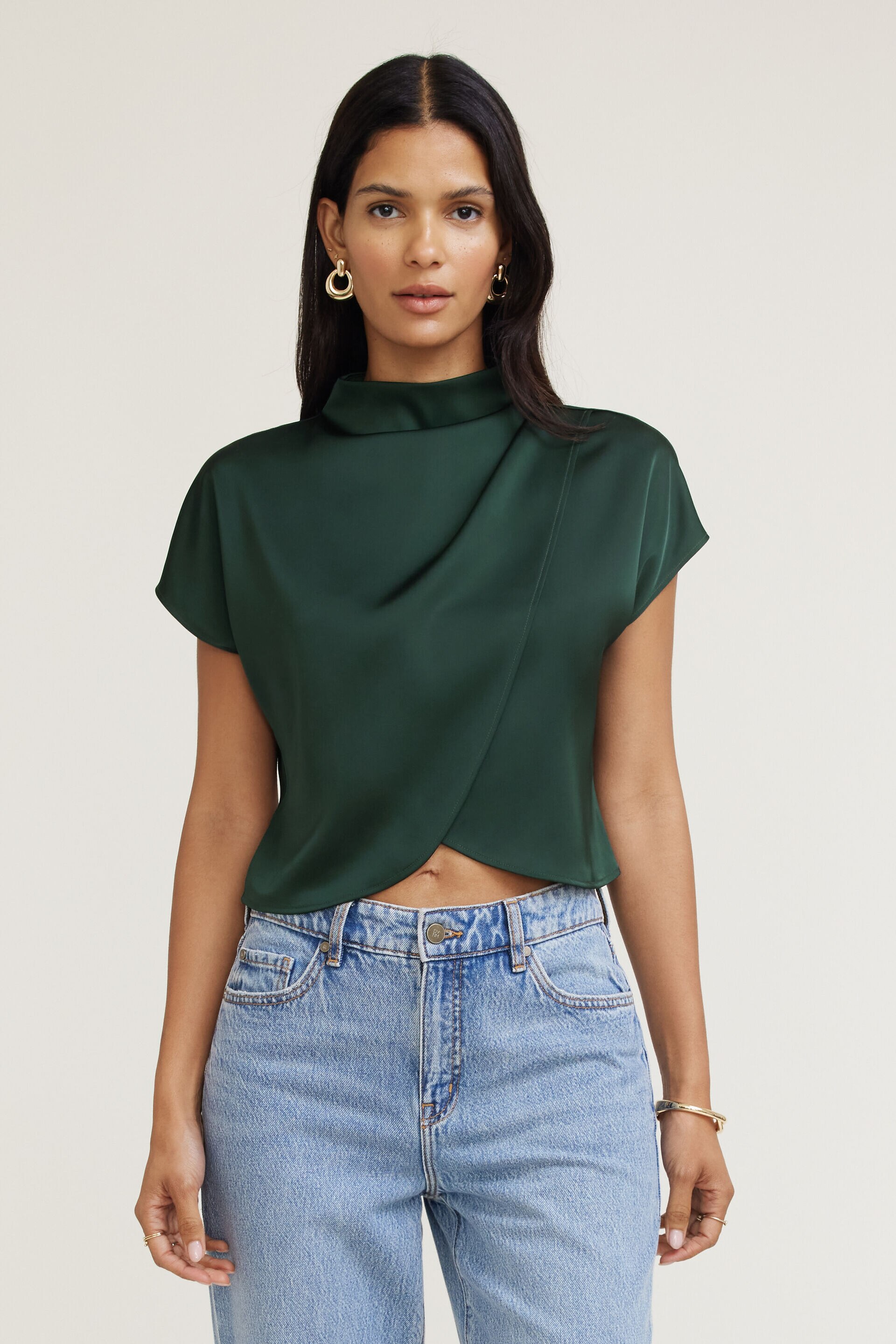 Layered Satin Blouse