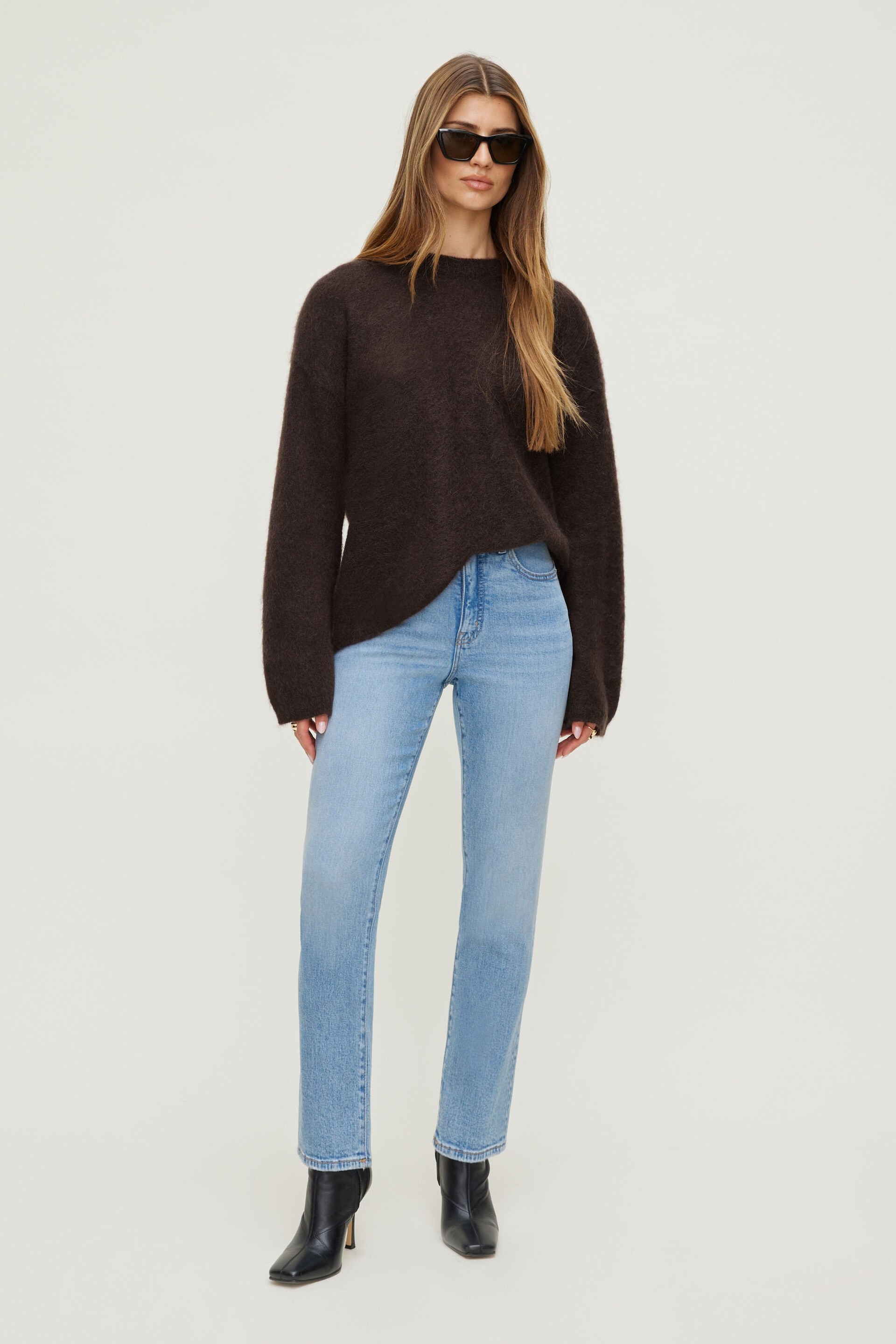 Frenchie Stretch High Rise Slim Leg Jeans