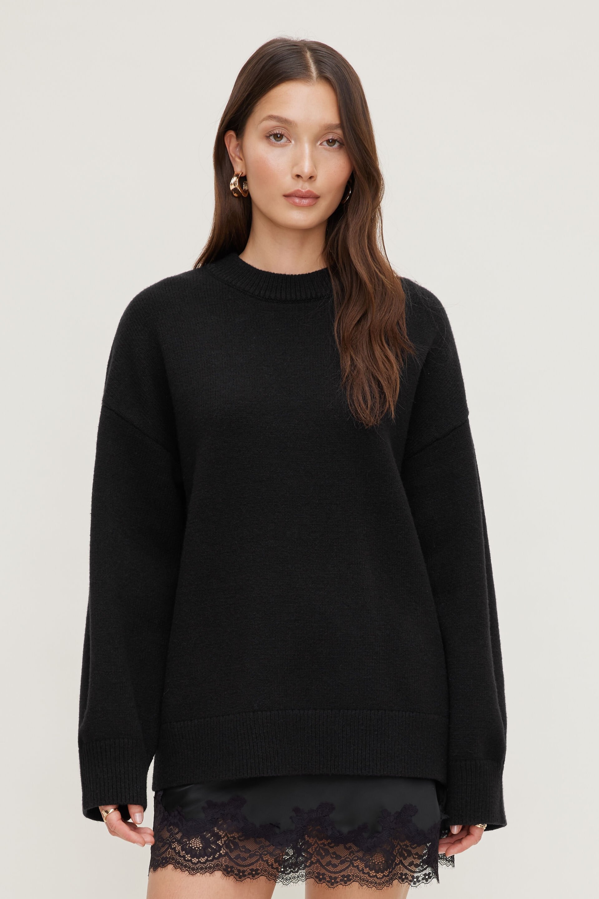 Chandail surdimensionné à col rond