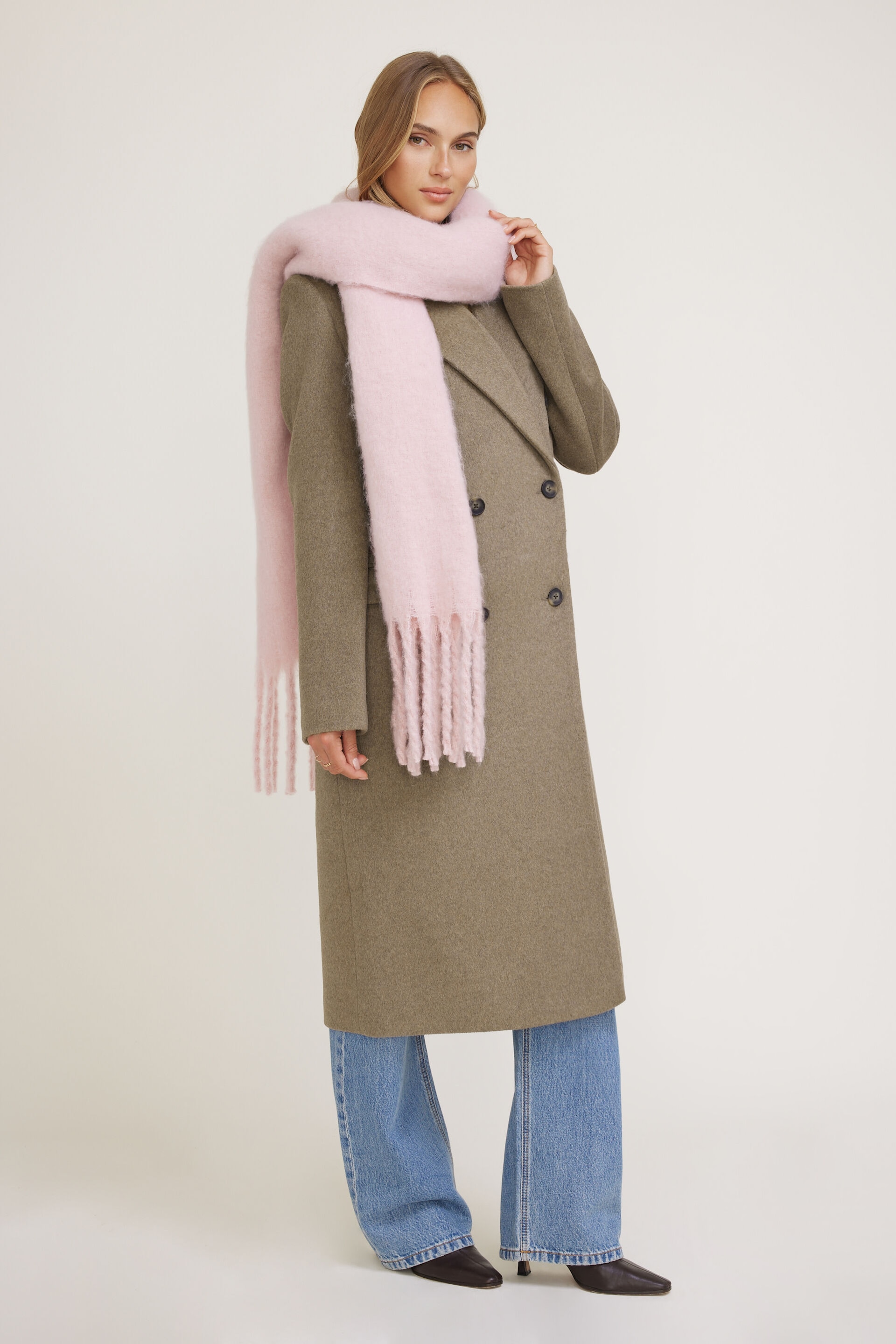 Oversized Fringed Scarf