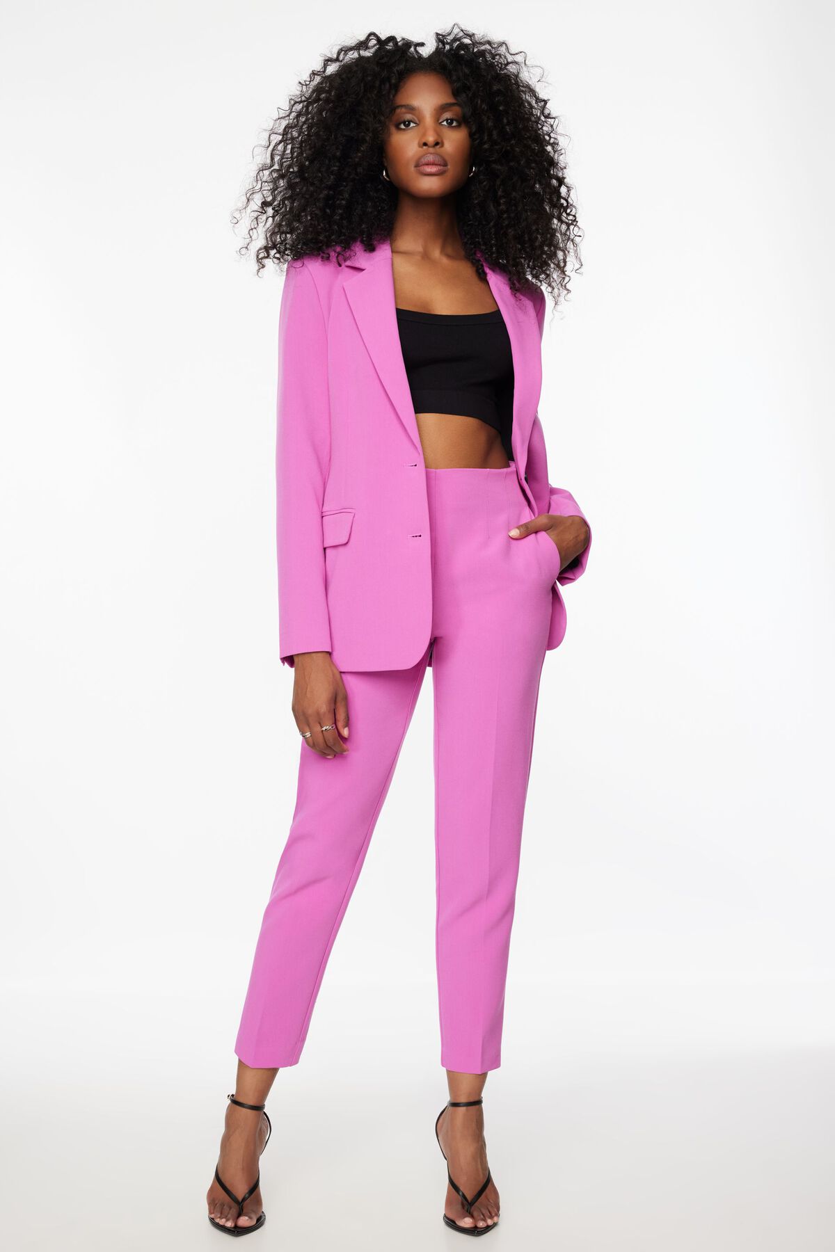 Kendall Side Zip Slim Pants Purple Dynamite