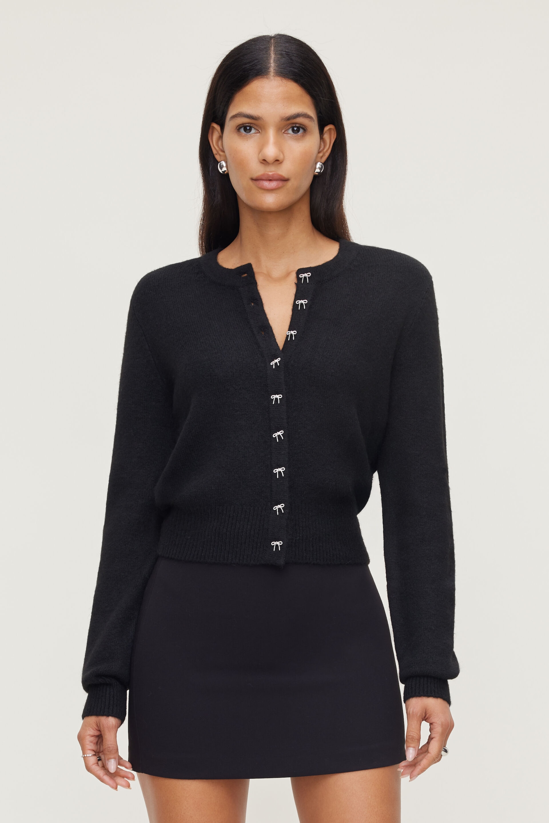 Rebecca Bow Button Cardigan