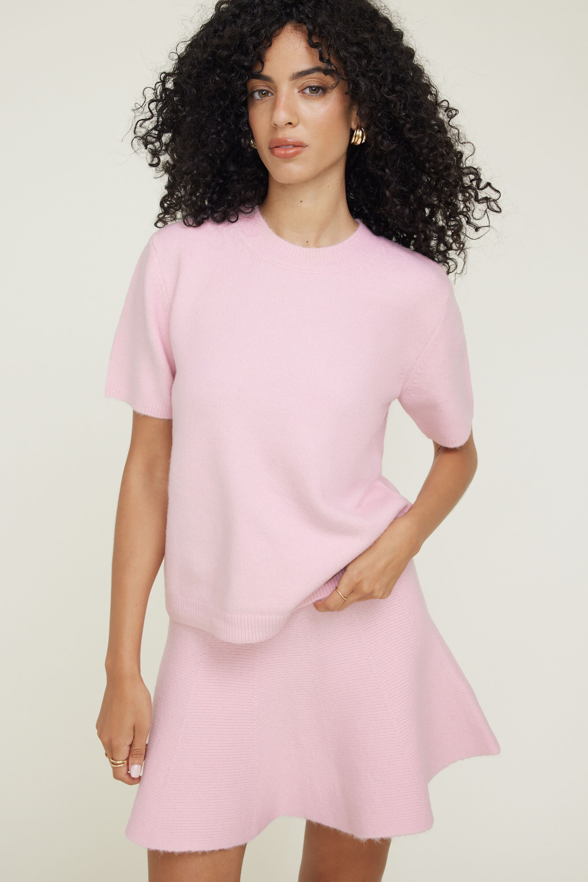 Aura Boxy Short Sleeve Sweater