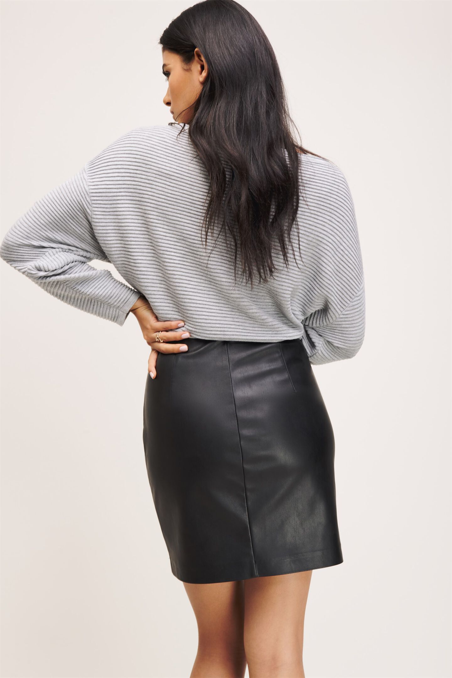 Faux Leather Skirt Dynamite