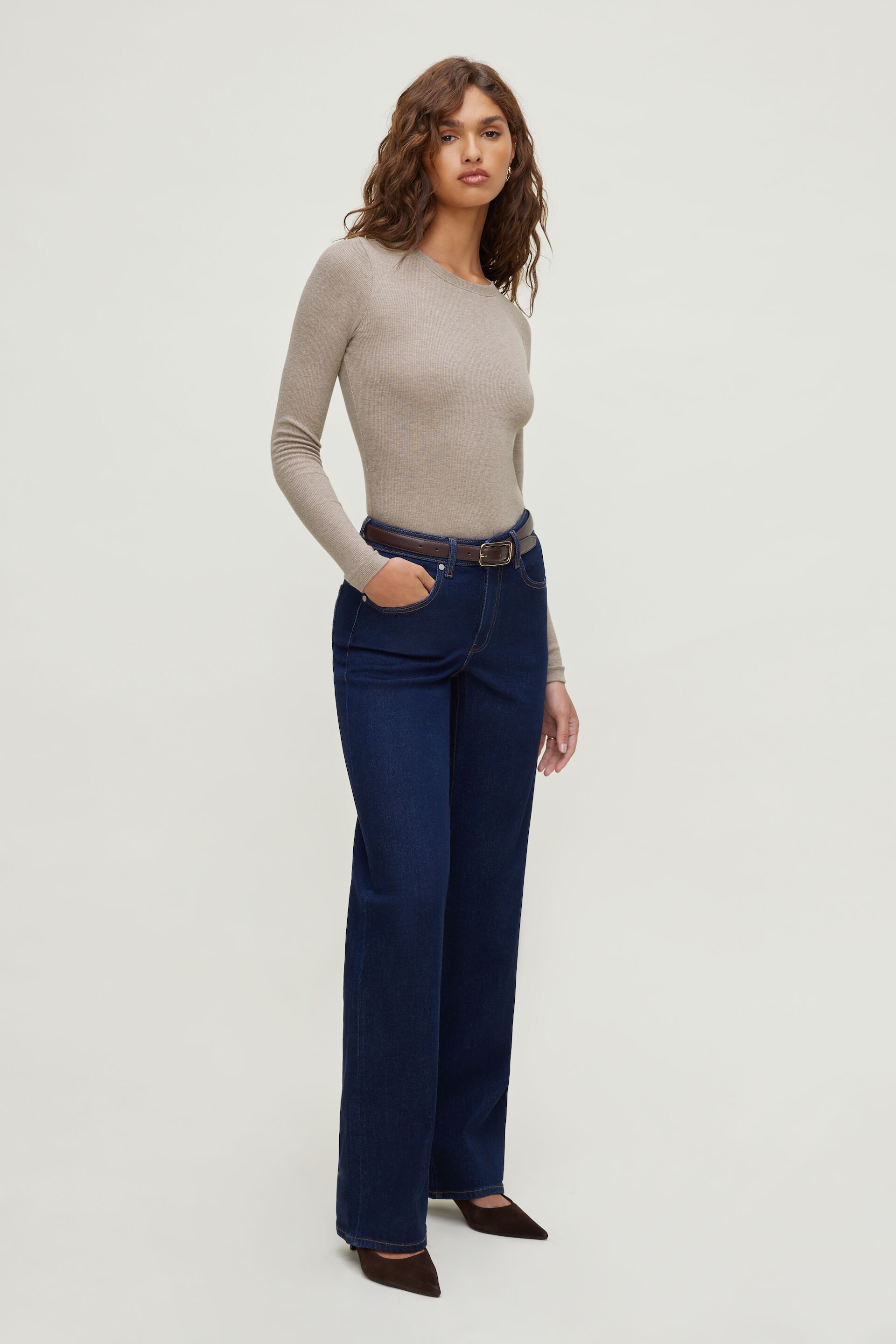 Heidi Stretch High Rise Wide Leg Jeans