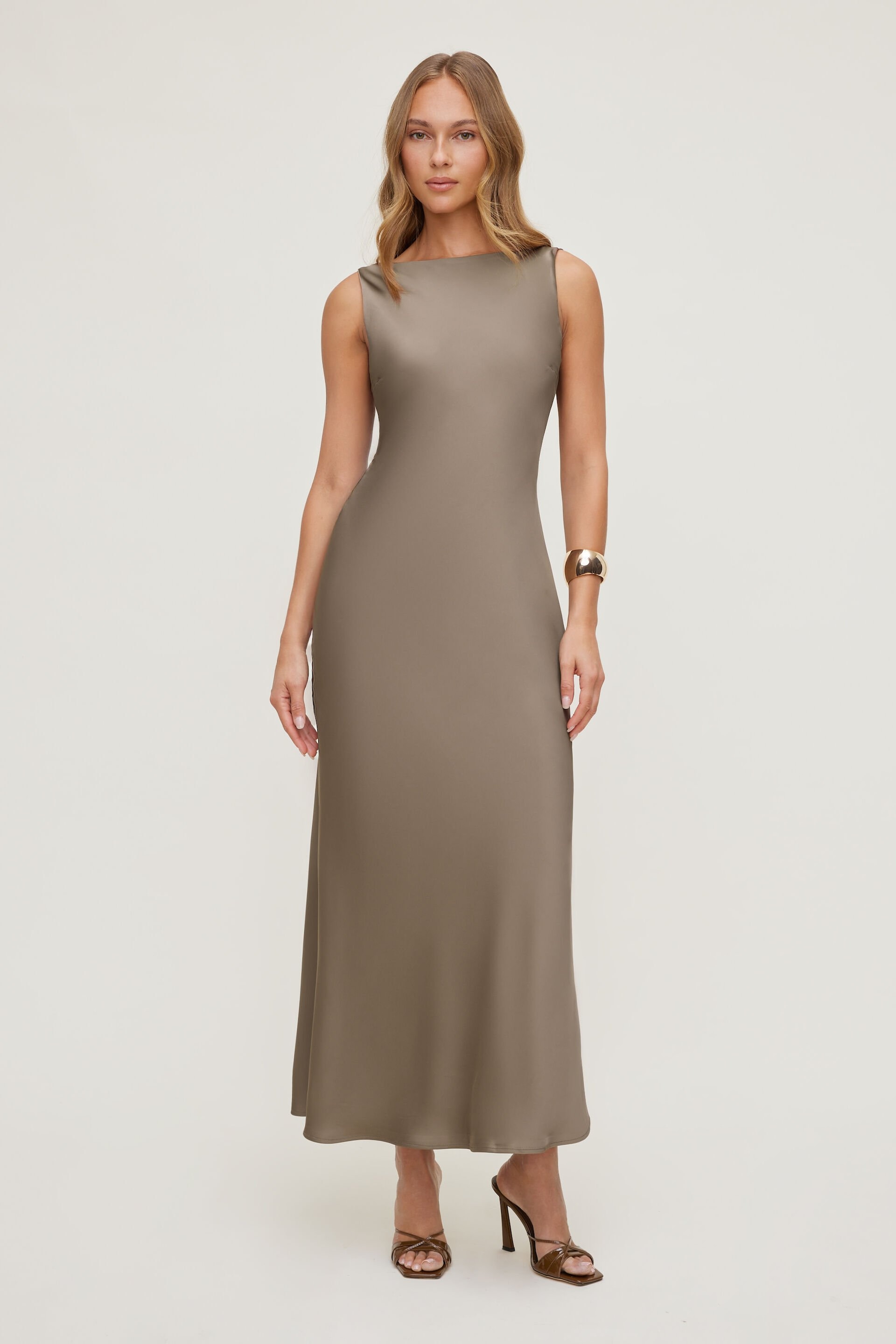 Nora Satin Maxi Slip Dress