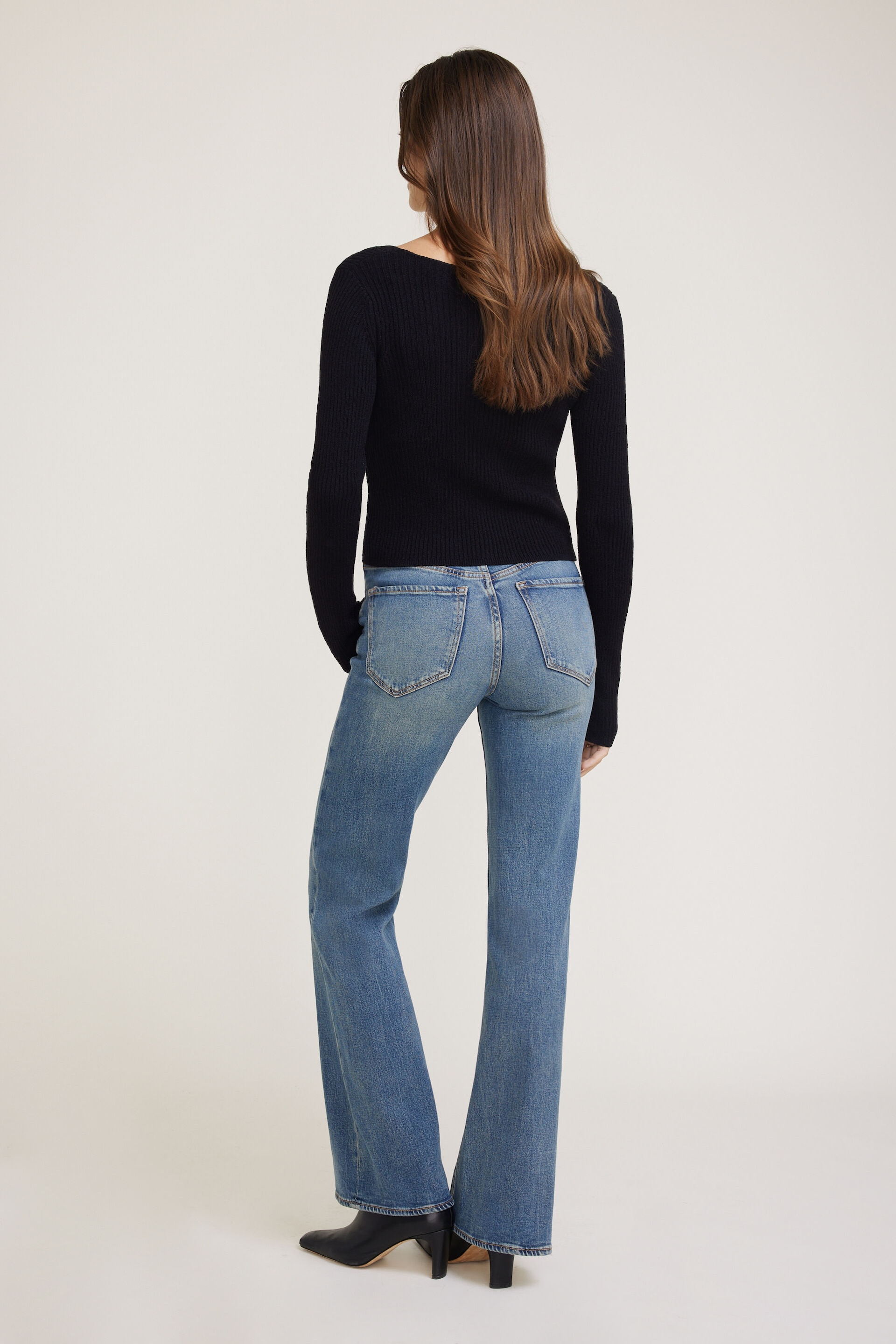 Mila Ribbed V Neck Cardigan