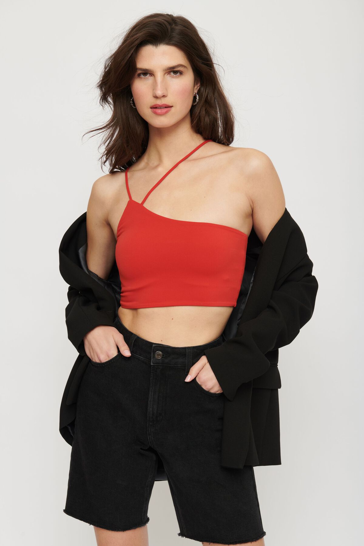 Dynamite Asymmetrical Mini Tube Top. 1