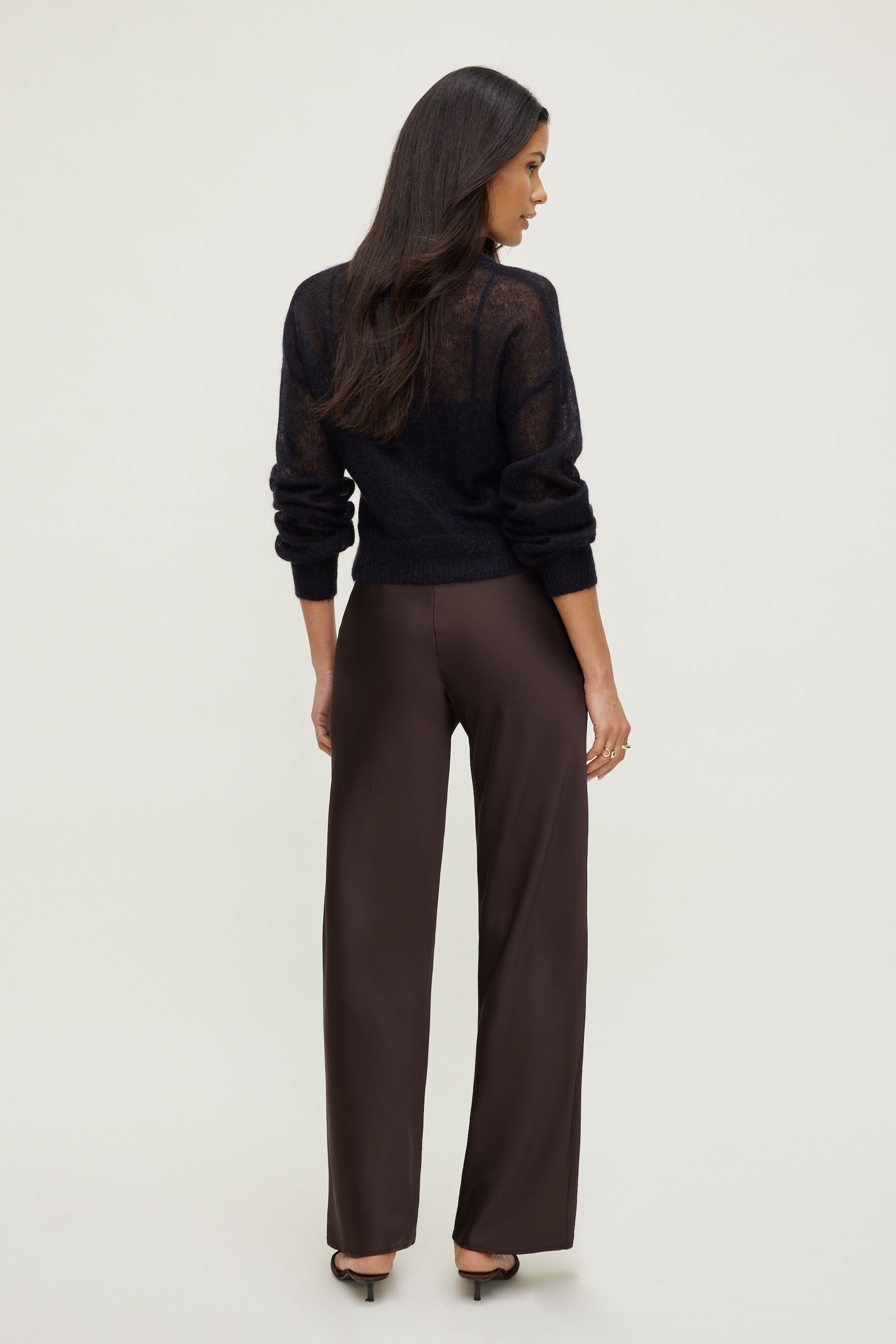 Wide Leg Satin Pants